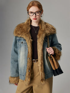 Hybriss Omarie | Denim Blue Cowboy Style Coat