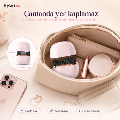 Hybriss SleekGo™ Kablosuz Taşınabilir Mini Saç Düzleştirici Tarak