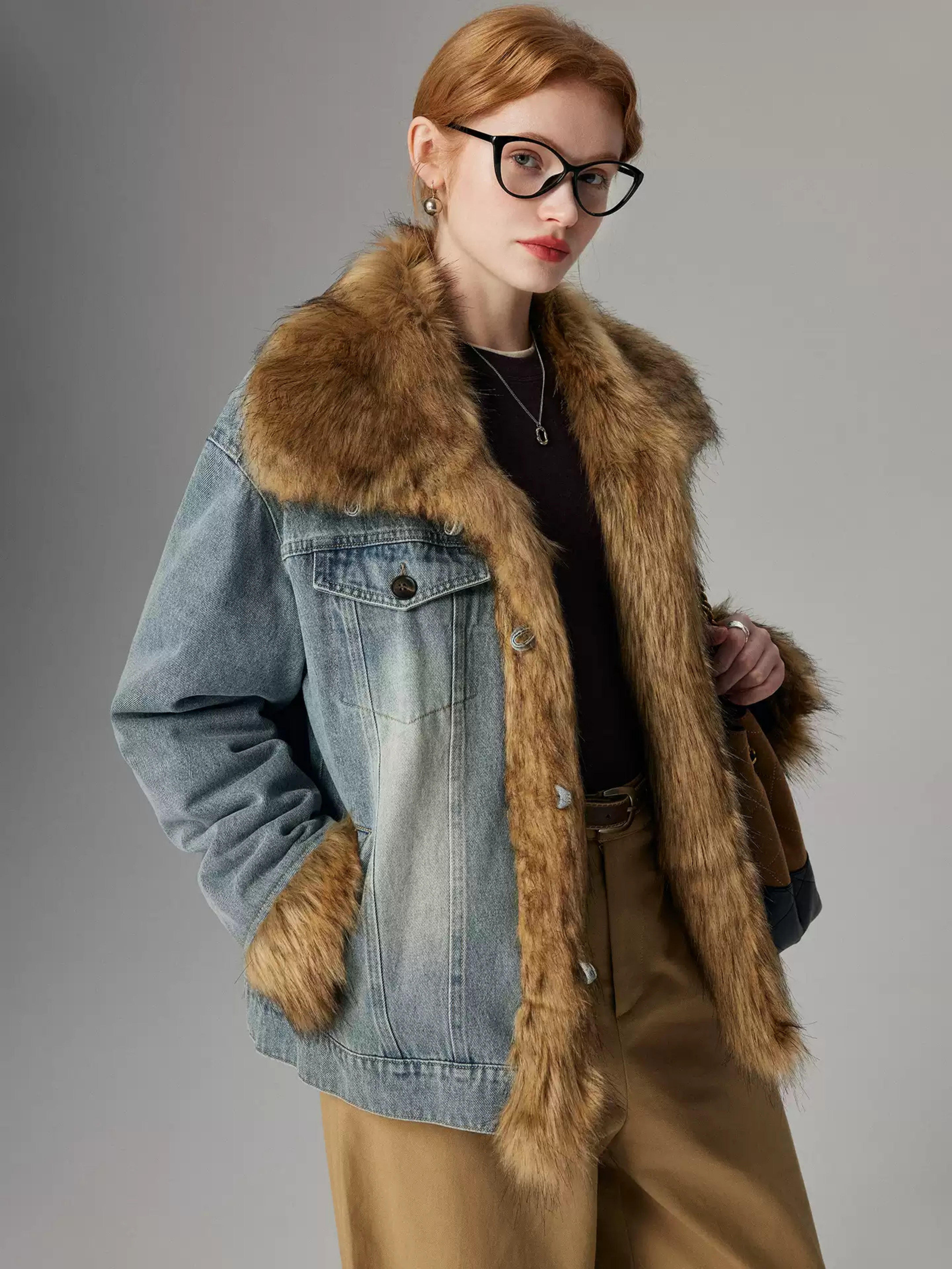 Hybriss Omarie | Denim Blue Cowboy Style Coat