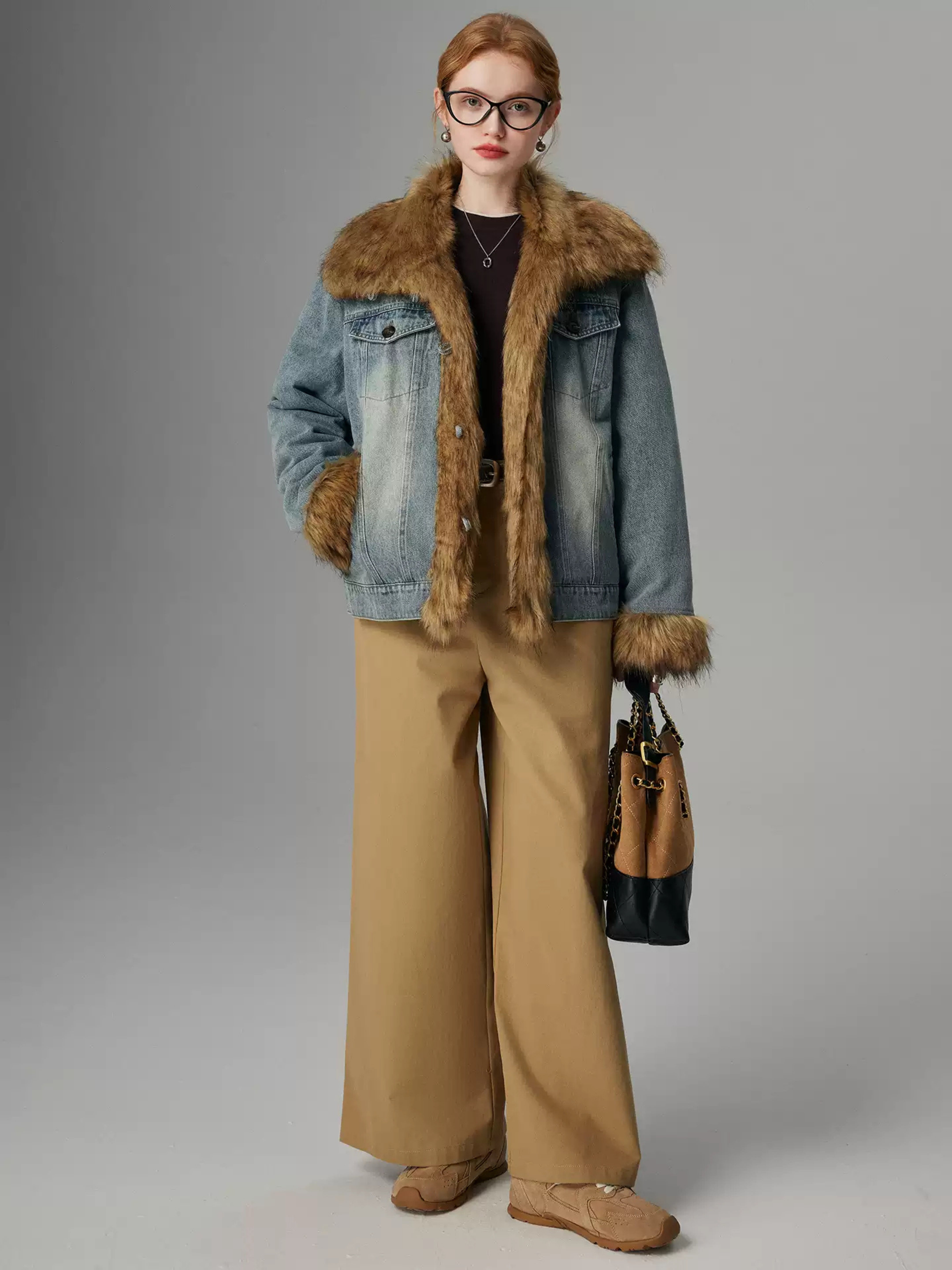 Hybriss Omarie | Denim Blue Cowboy Style Coat