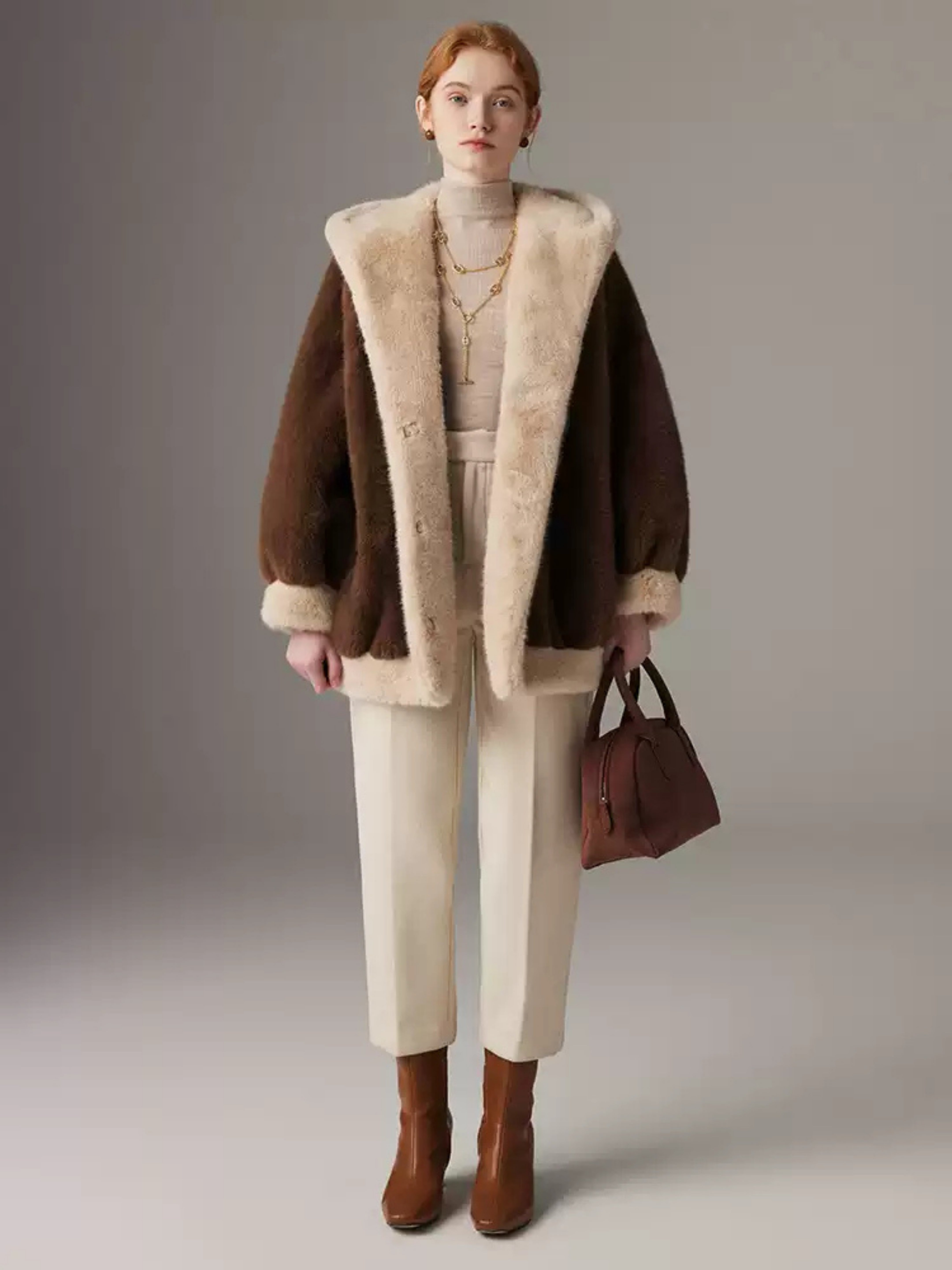 Hybriss Omarie Hooded Loose Commuting Top