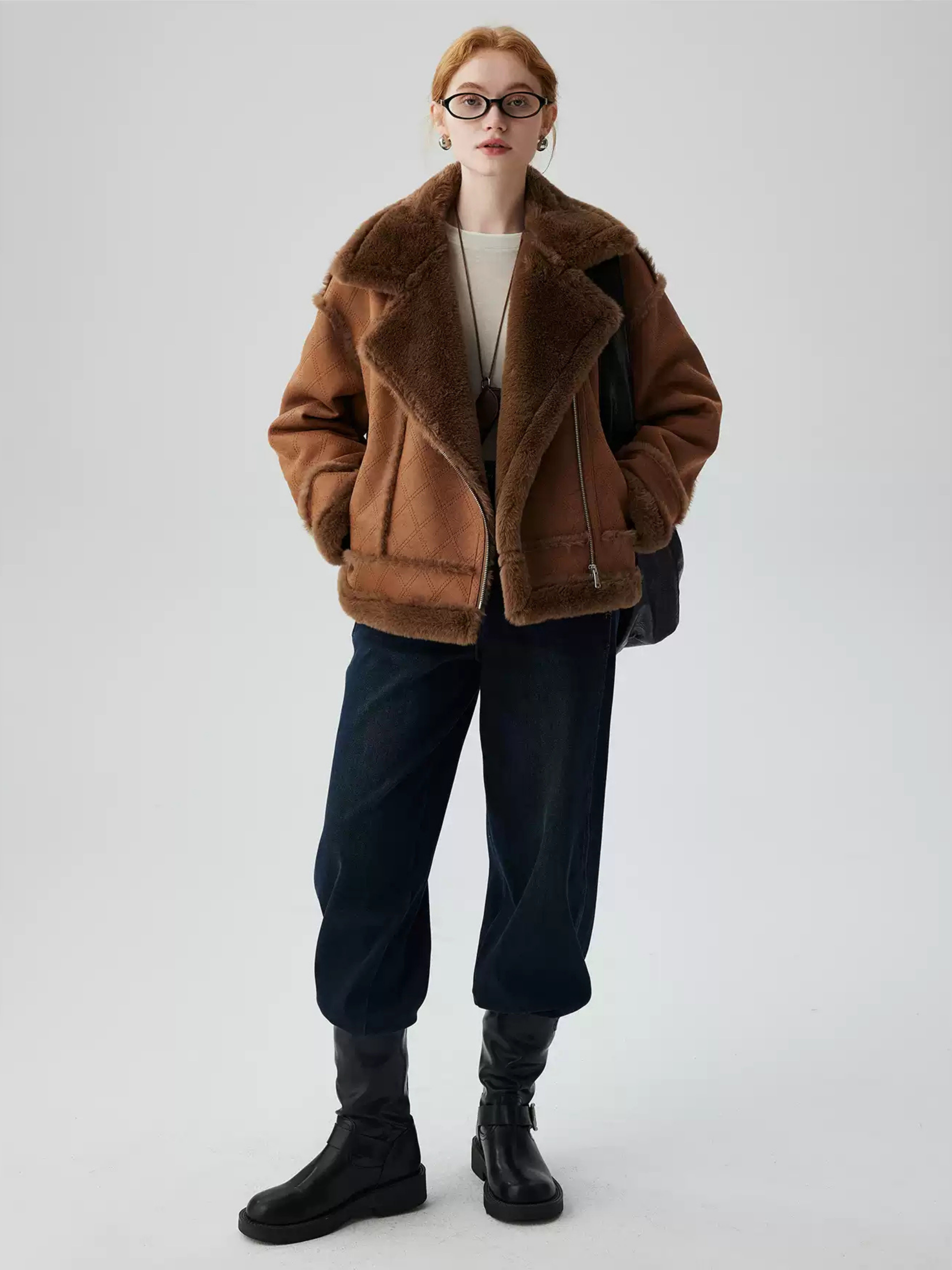 Hybriss Omarie Zippered Short Coat