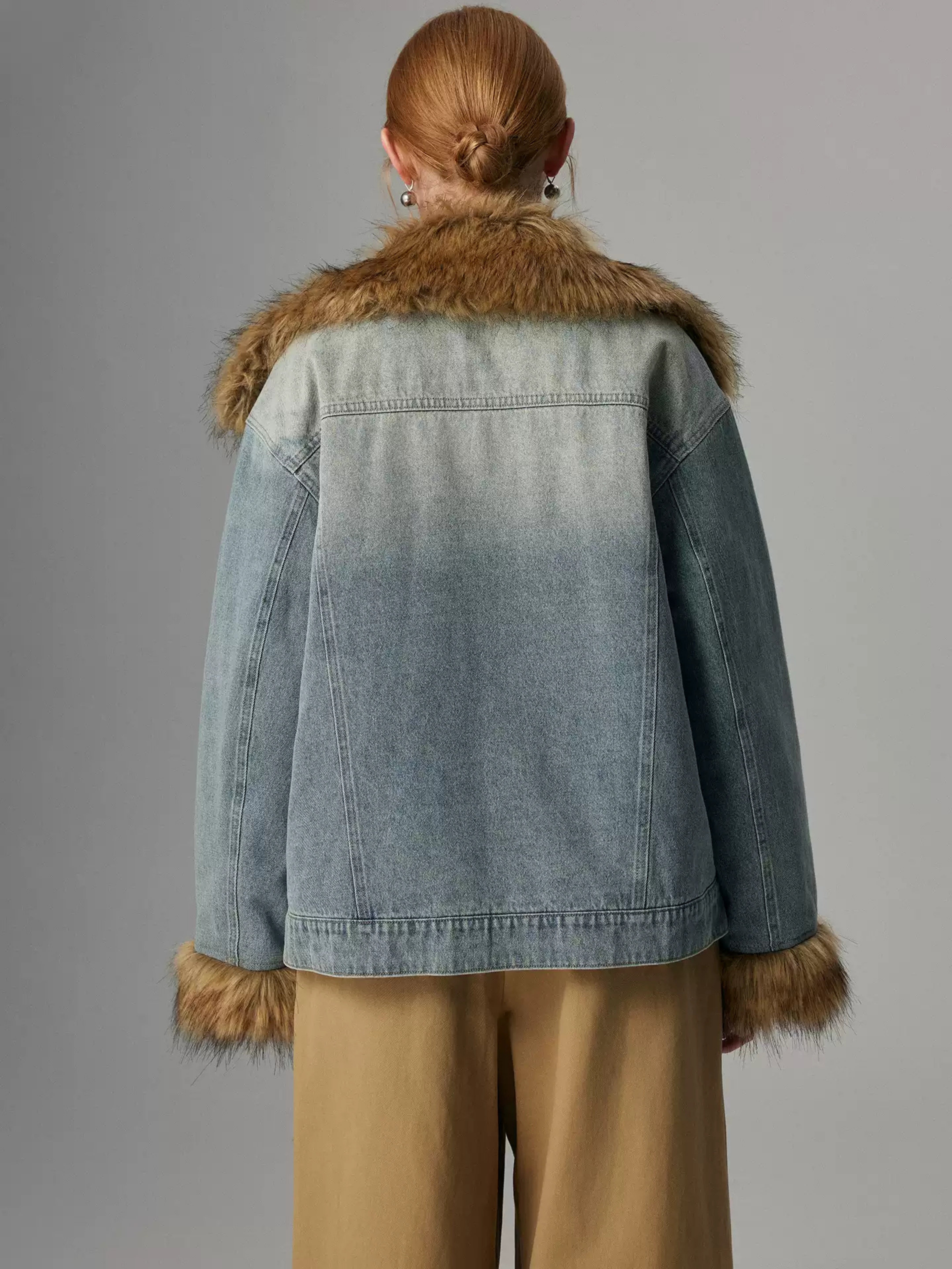 Hybriss Omarie | Denim Blue Cowboy Style Coat