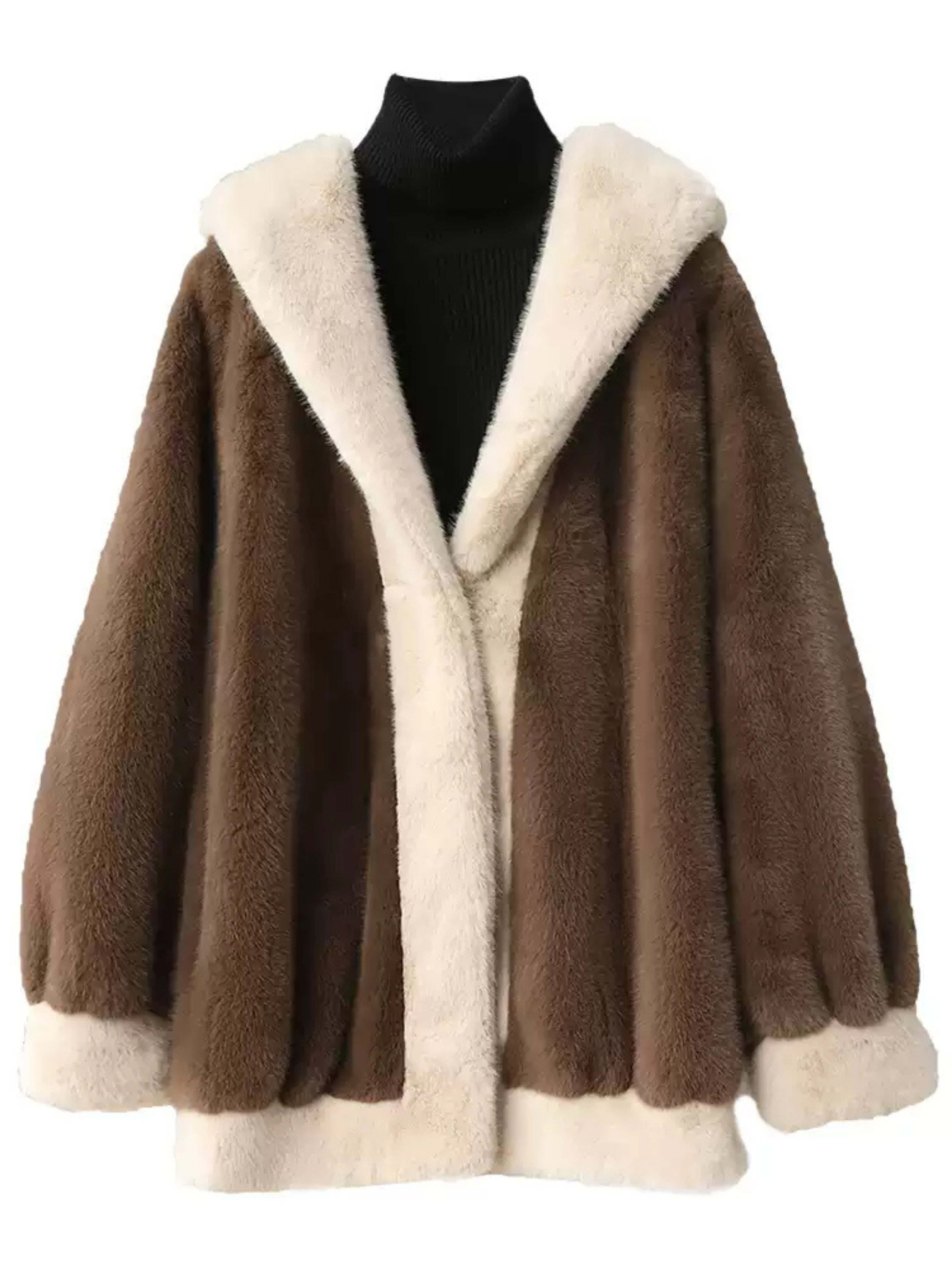 Hybriss Omarie Hooded Loose Commuting Top