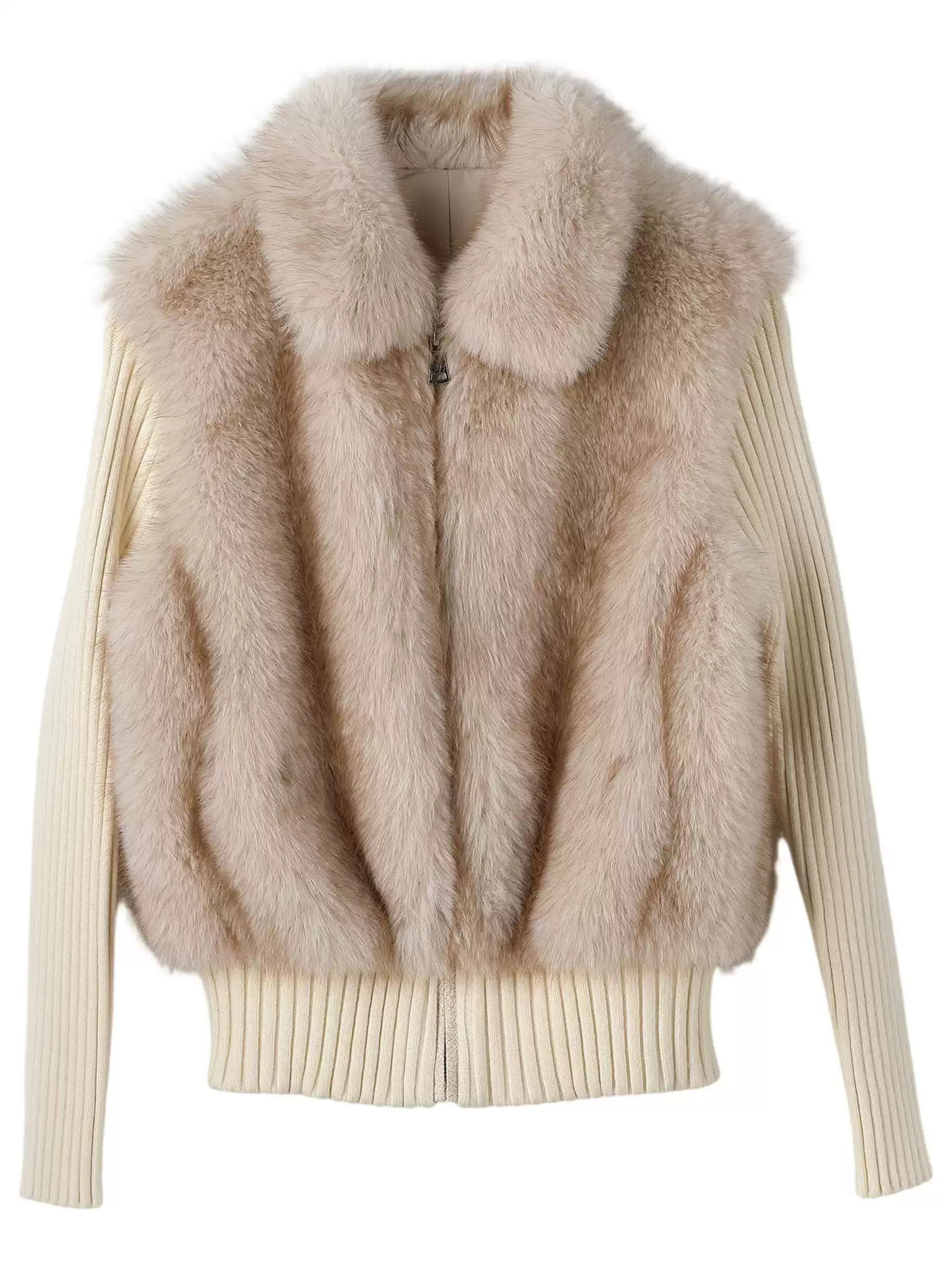 Hybriss Omarie Short Spliced Faux-Twopiece Coat