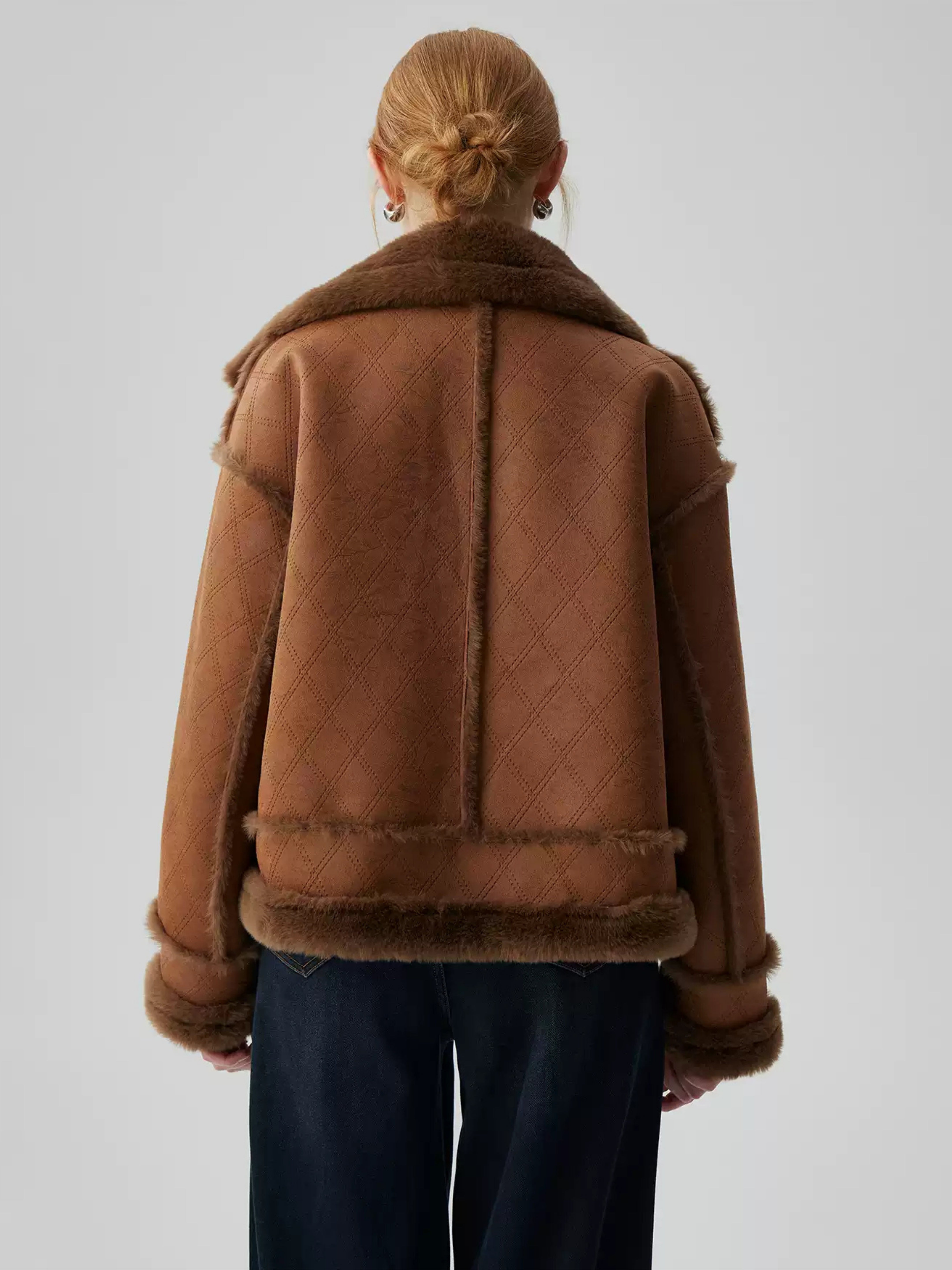 Hybriss Omarie Zippered Short Coat