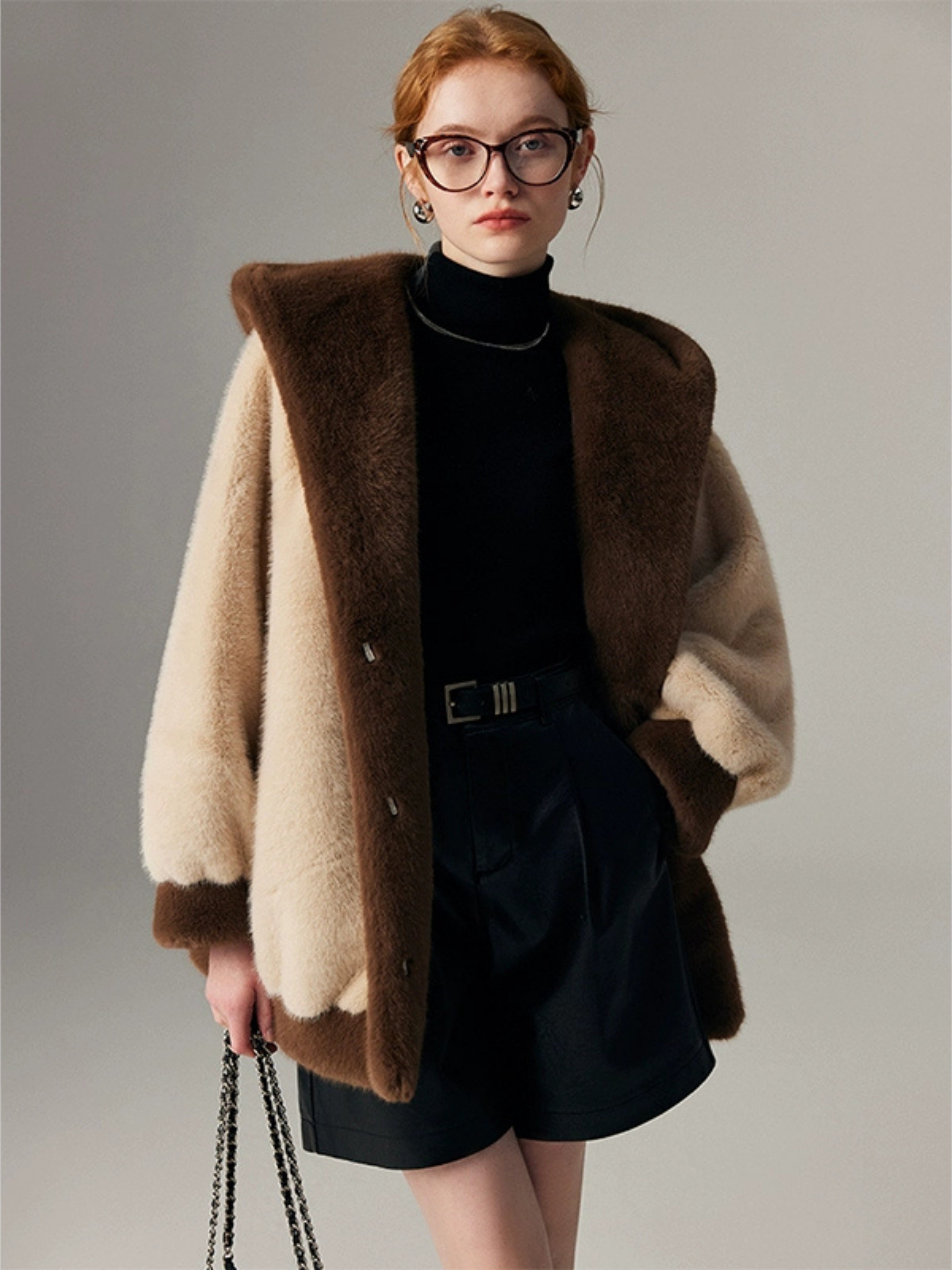 Hybriss Omarie Hooded Loose Commuting Top