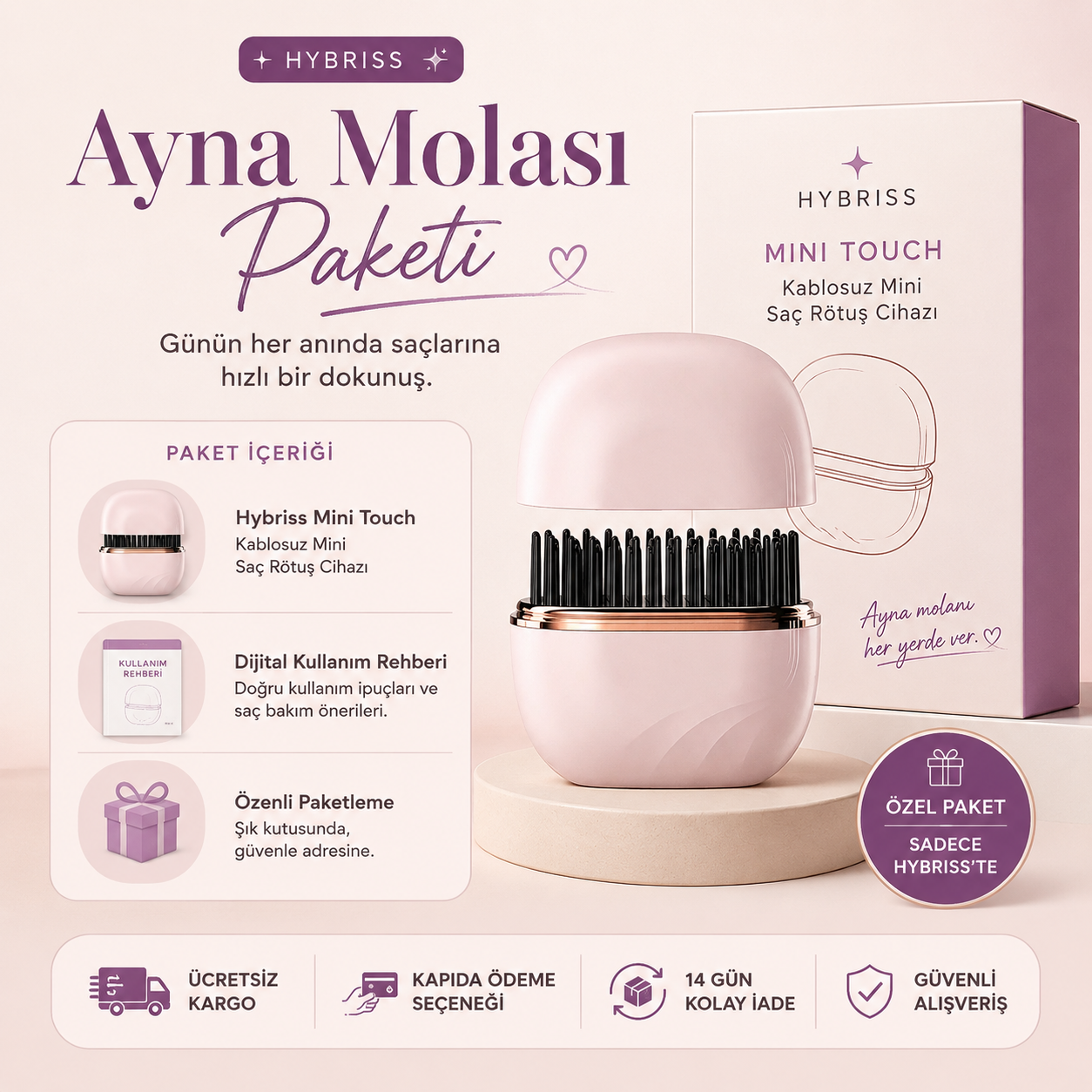 Hybriss Mini Touch Kablosuz Mini Saç Rötuş Cihazı
