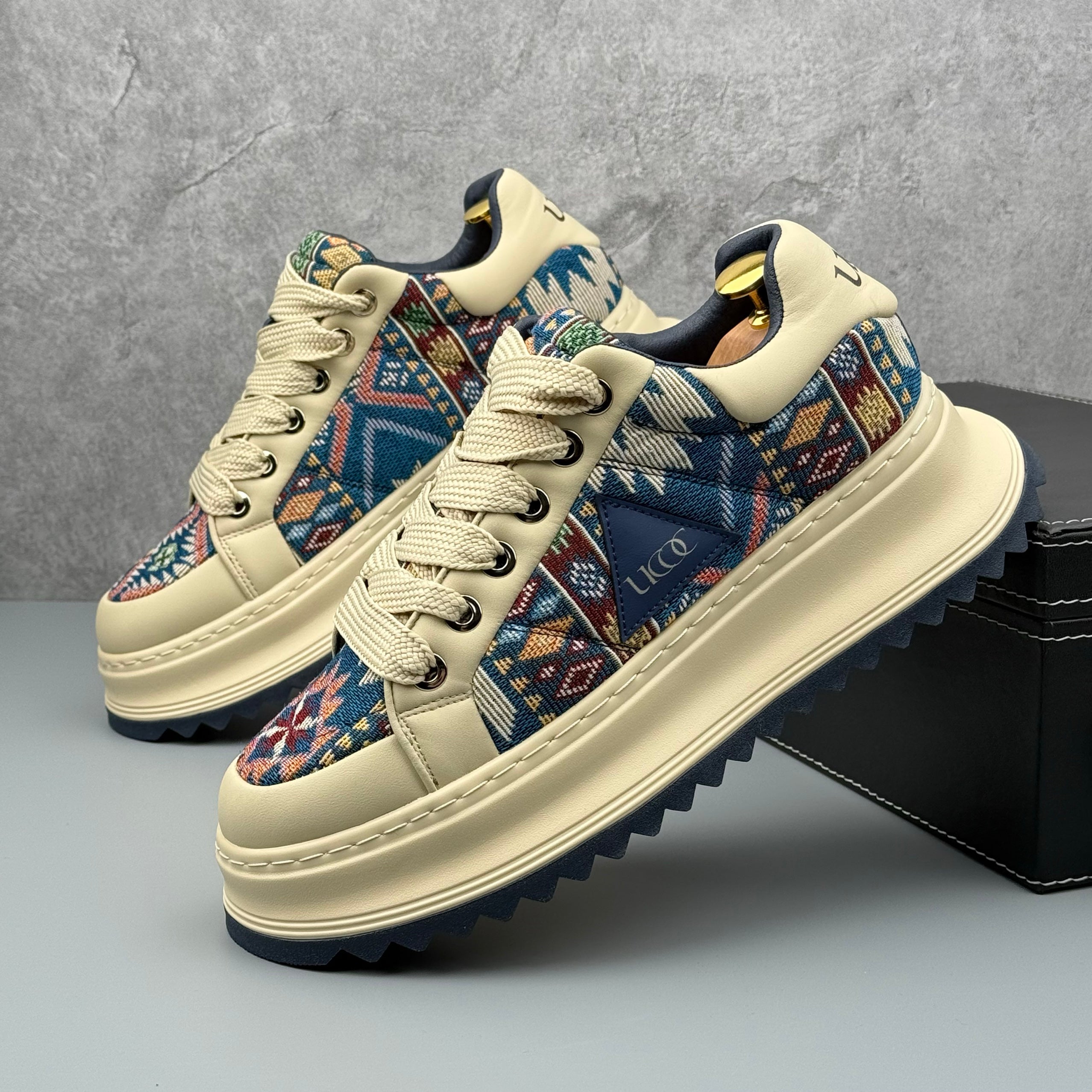 Hybriss DailyStitch Navy Blue– Vintage Sneakers