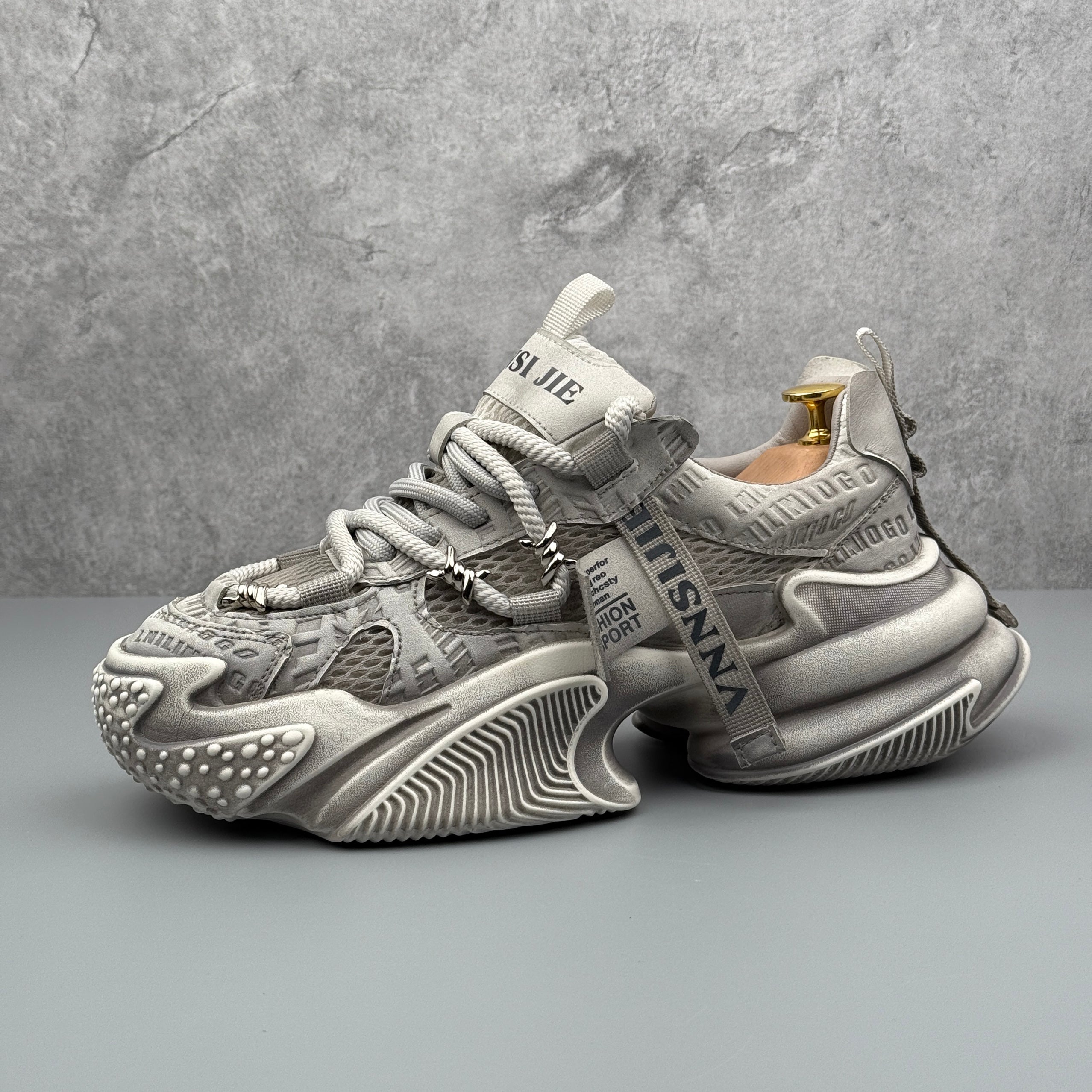 Hybriss WeaveRise Gray– Youth Dad Shoes