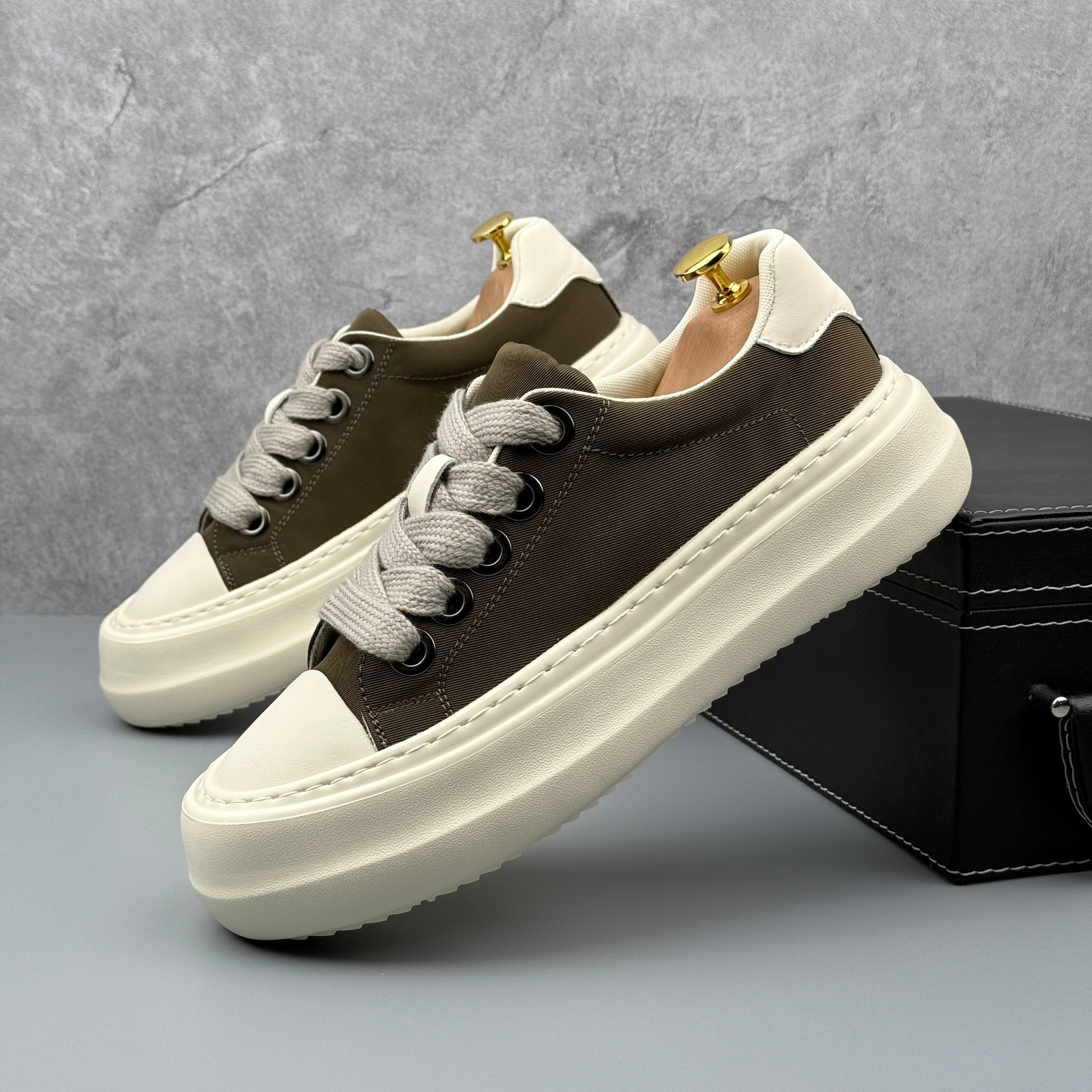 Hybriss LeisureCore Khaki– Stoff Sommer-Sneakers