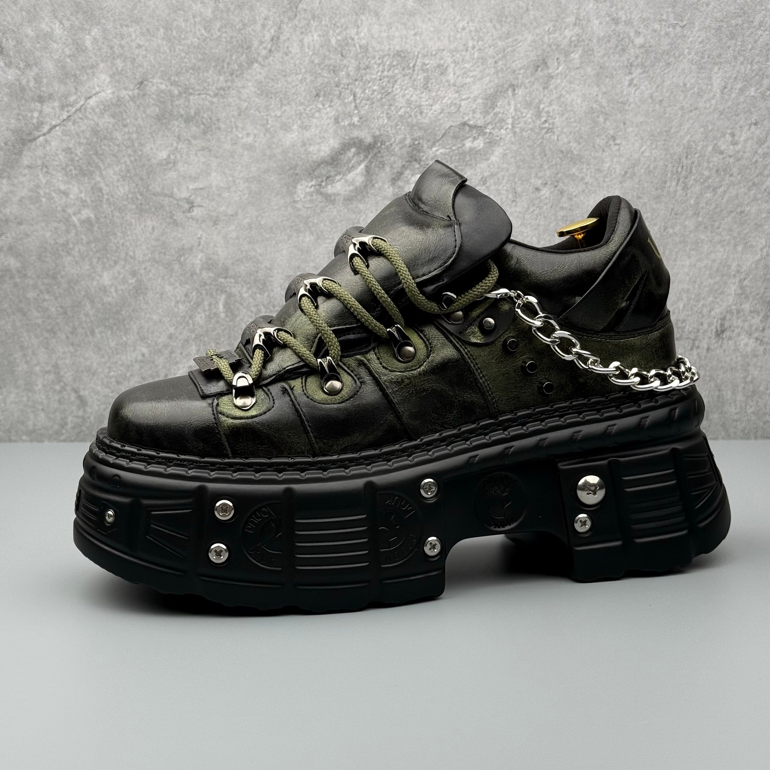 Hybriss Havoc Vintage green– Punk Daddy Shoes