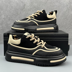 Hybriss LightTrend Black– PU & Mikrofaserleder Sneakers