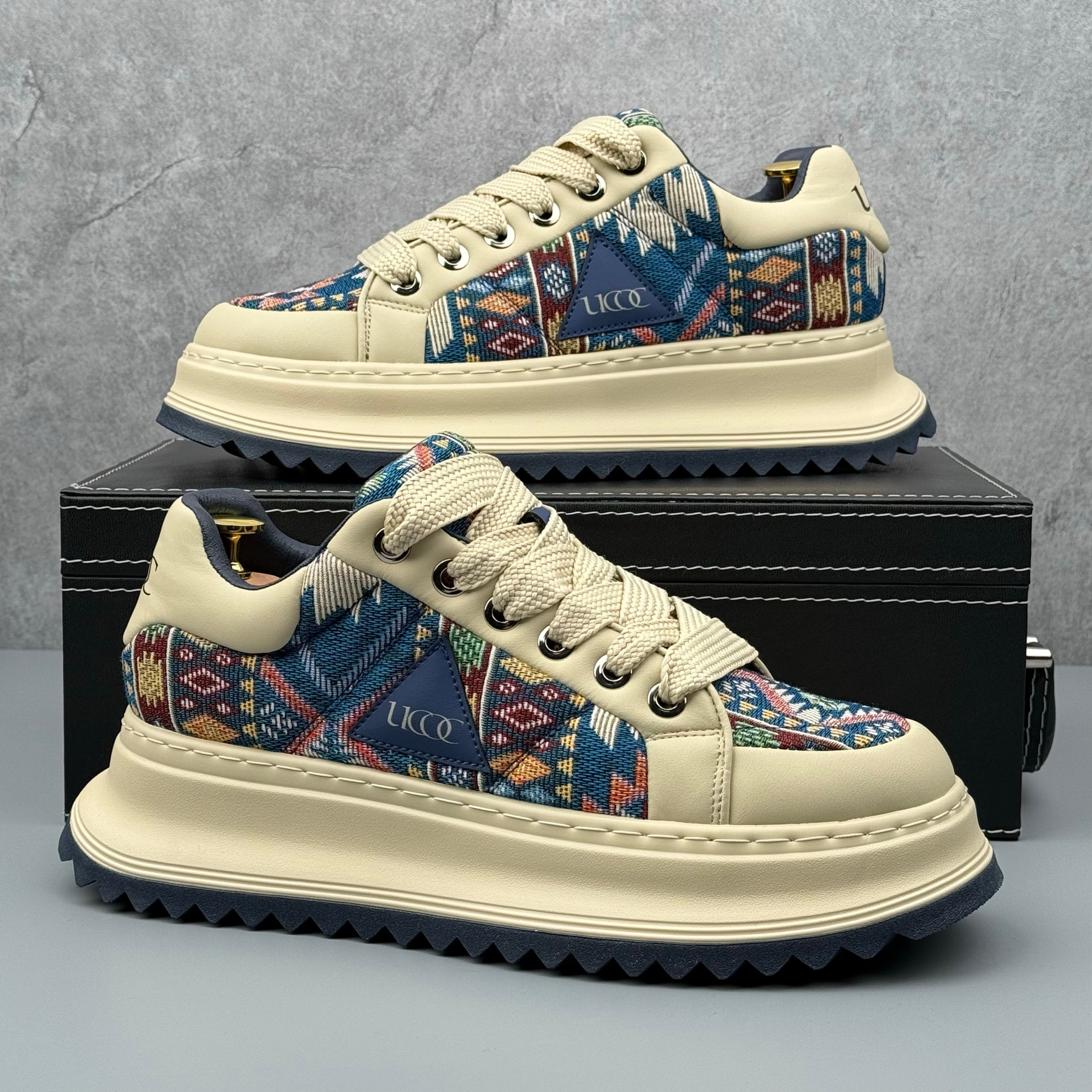 Hybriss DailyStitch Navy Blue– Vintage Sneakers