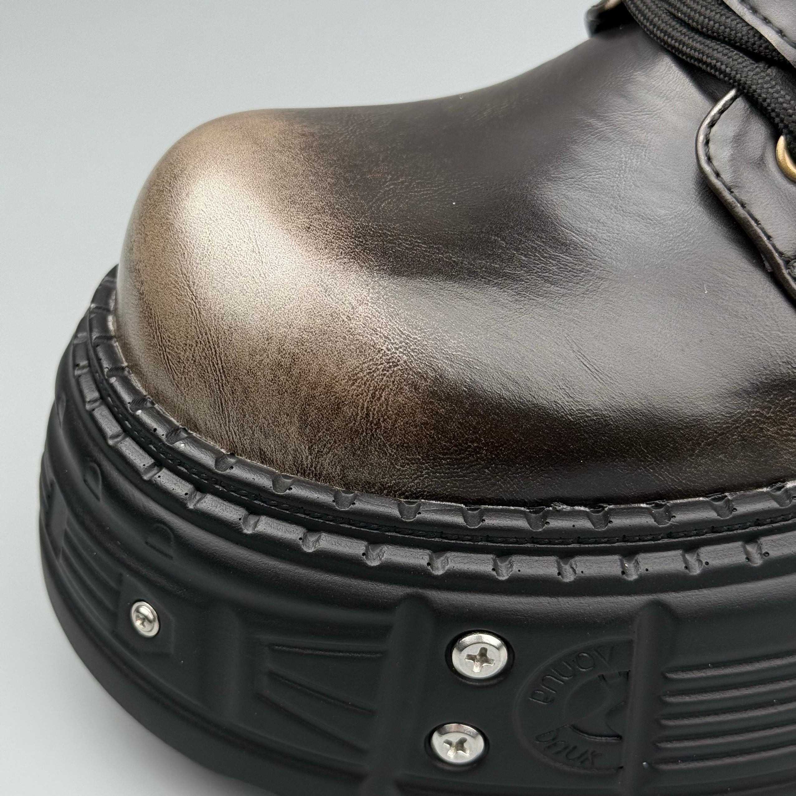 Hybriss Rebellion Argent– Punk Martin Boots