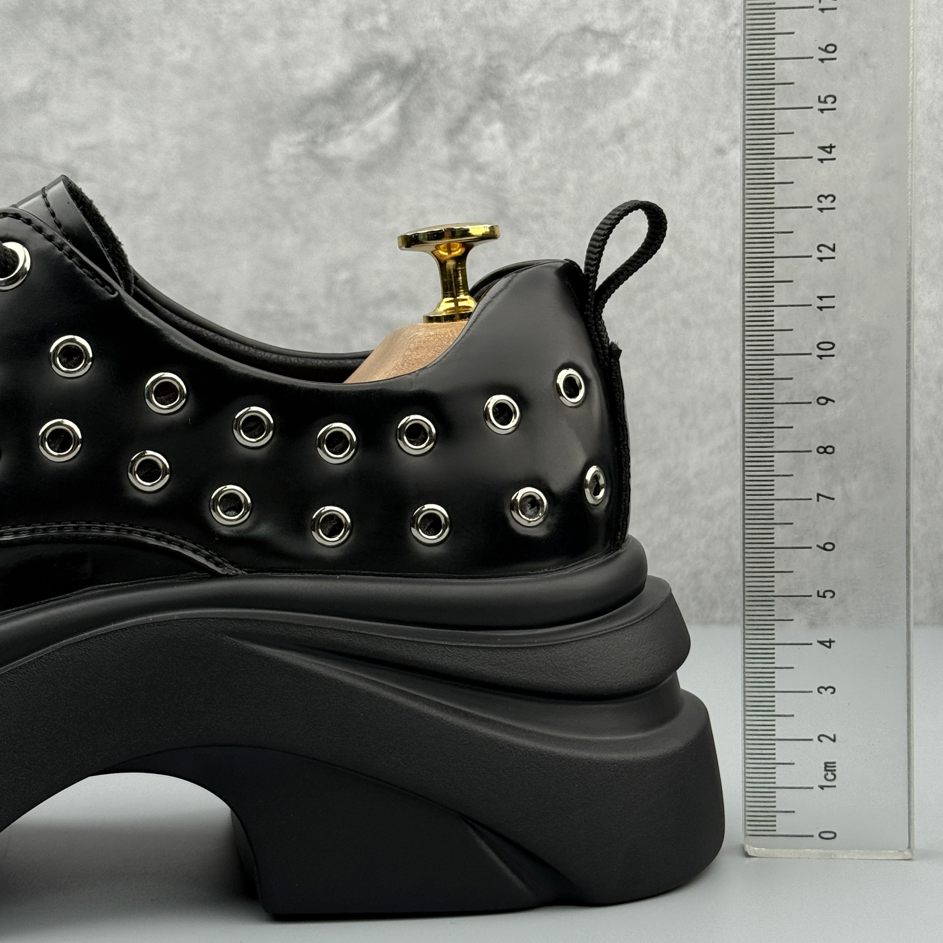 Hybriss Ironclad Black– Punk Casual Leather Shoes