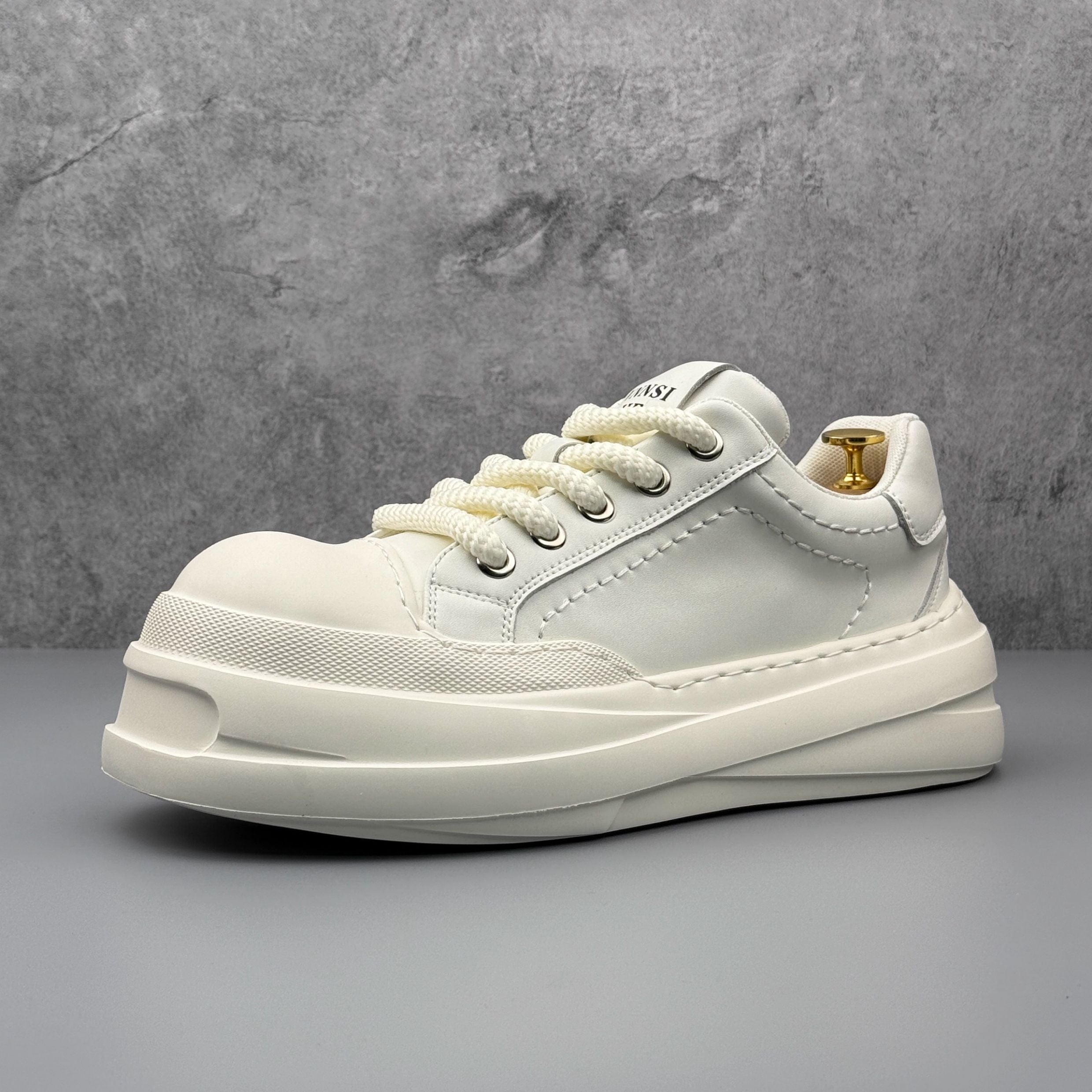 Hybriss StitchCore White– PU & Mikrofaserleder Sommer-Sneakers