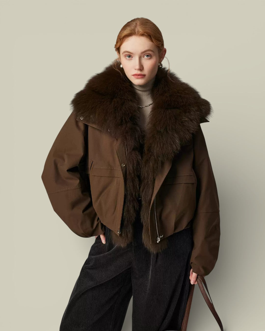 Hybriss "Nyx" Fox-Trimmed Aviator Parka