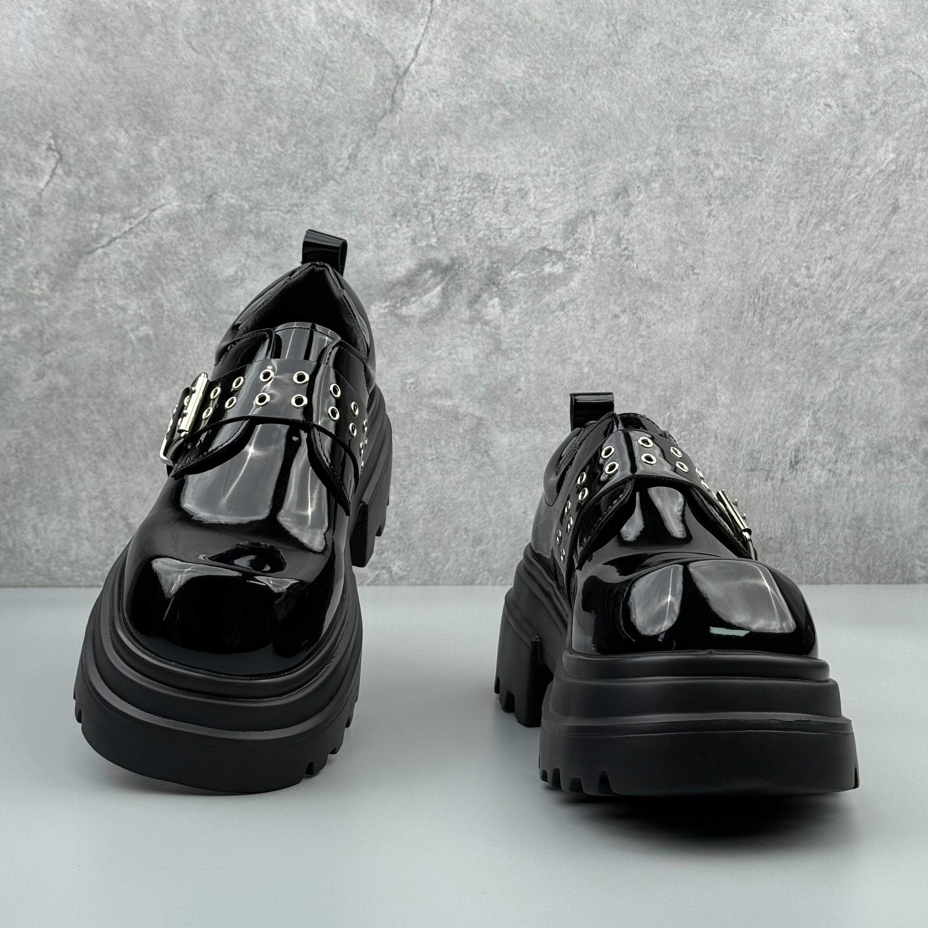 Hybriss DailyGloss Black– Casual Leather Shoes