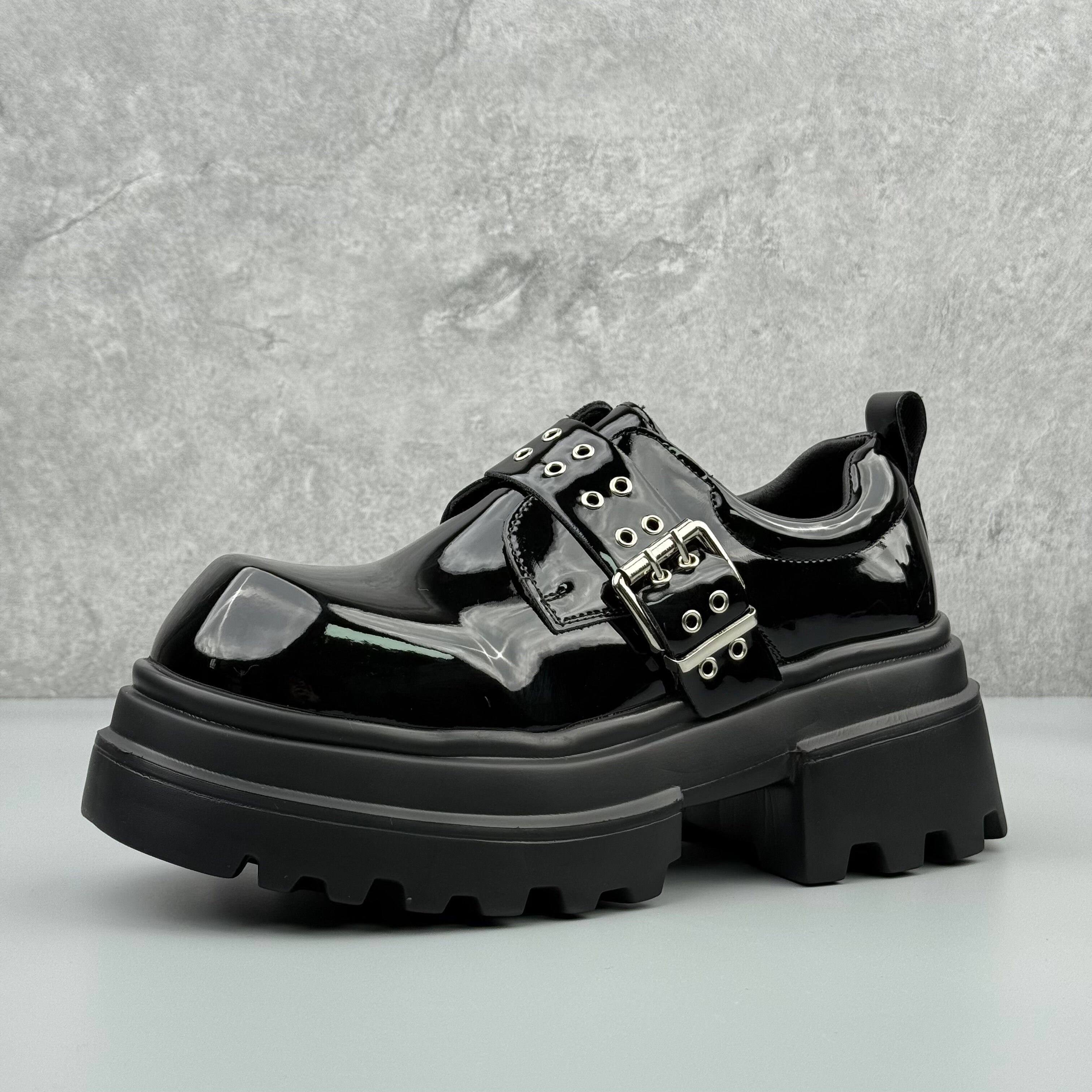 Hybriss DailyGloss Black– Casual Leather Shoes