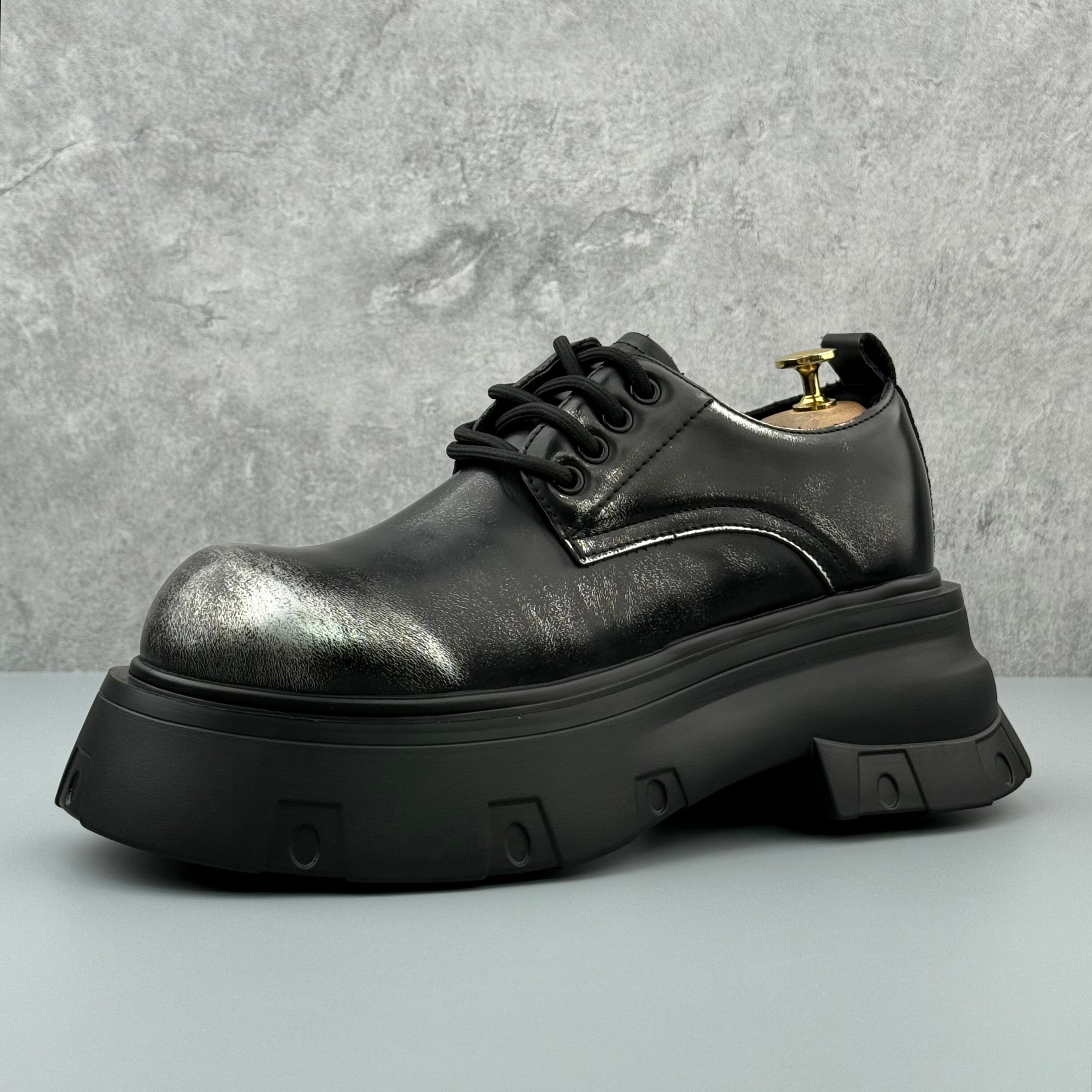 Hybriss Argentum Silver – Youth Casual Leather Shoes