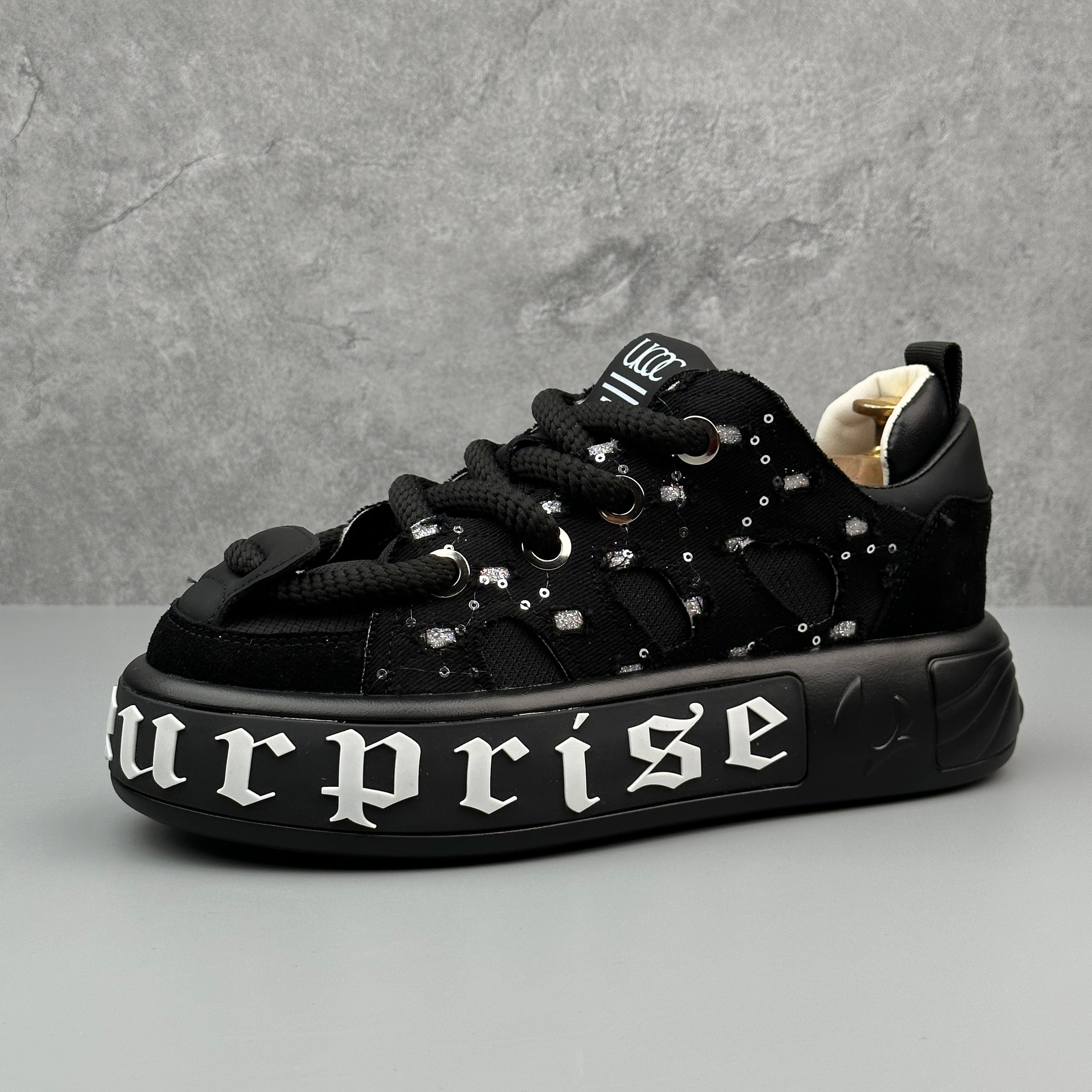 Hybriss SparkDenim – Denim & Mikrofaserleder Sneakers