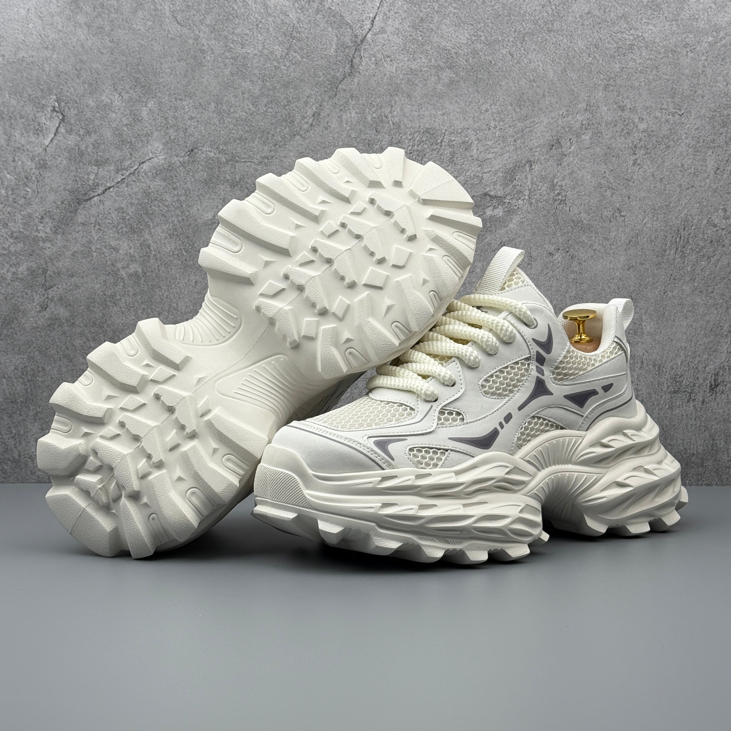 Hybriss ElevateCore White– Youth Casual Dad Shoes