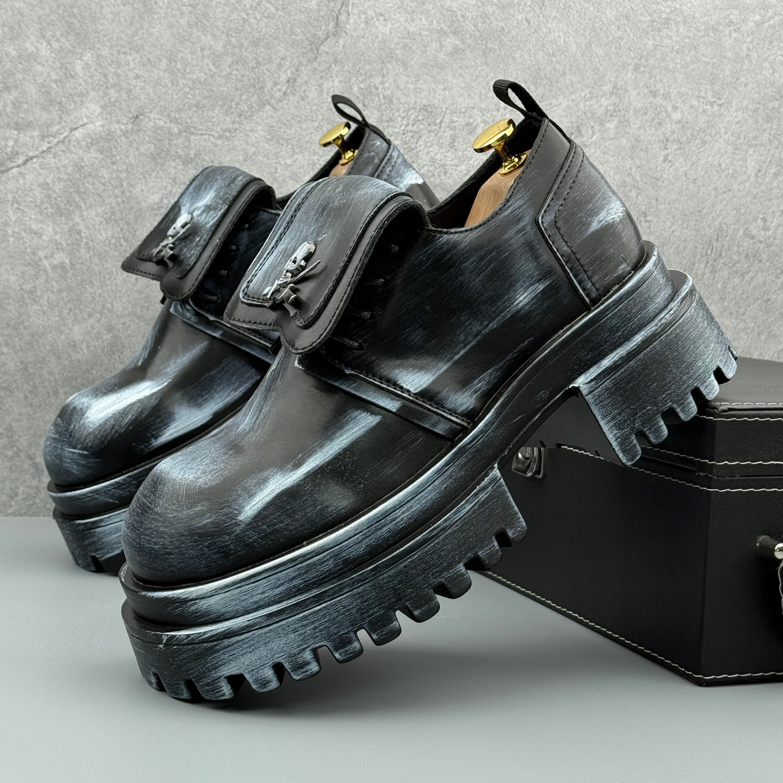 Hybriss Lumin Wipe white– Leisure Casual Leather Shoes