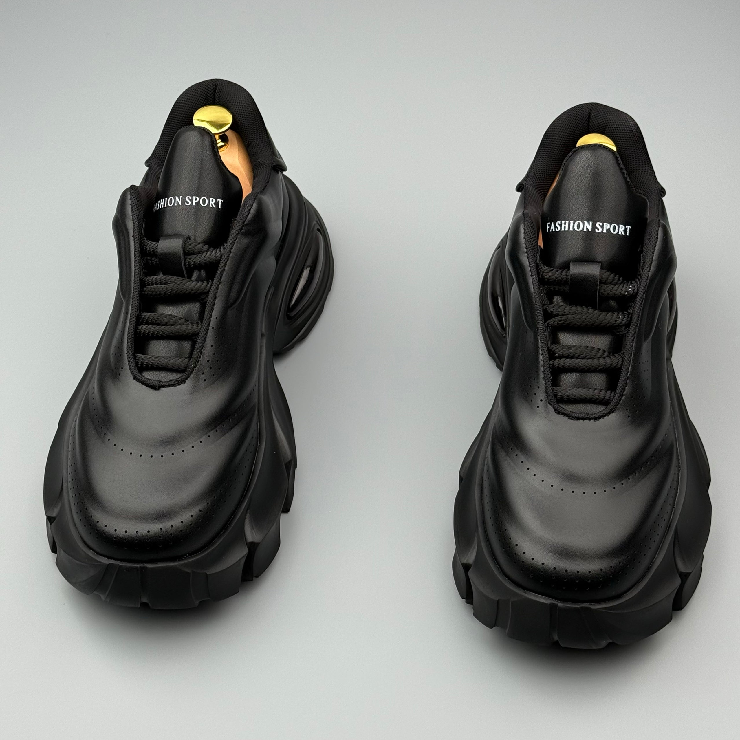 Hybriss MetroMicro Black– Microfiber Sporty Casual Shoes