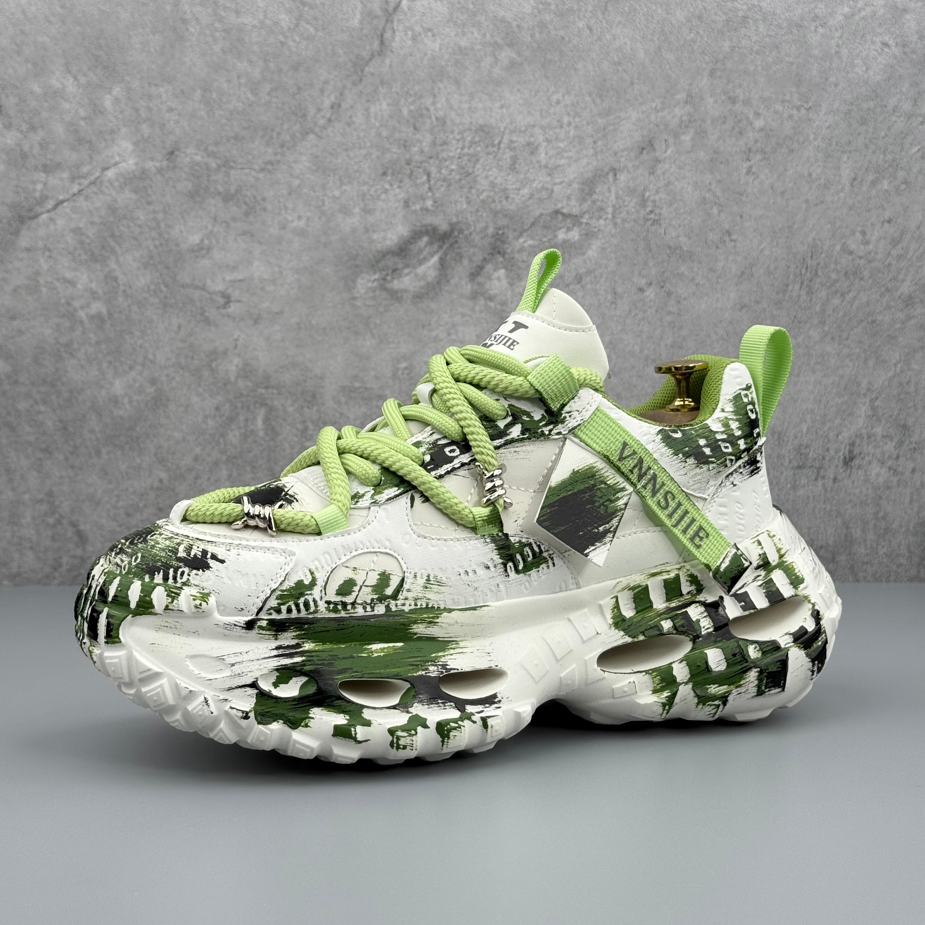 Hybriss DailyLift White Green– Dad Shoes