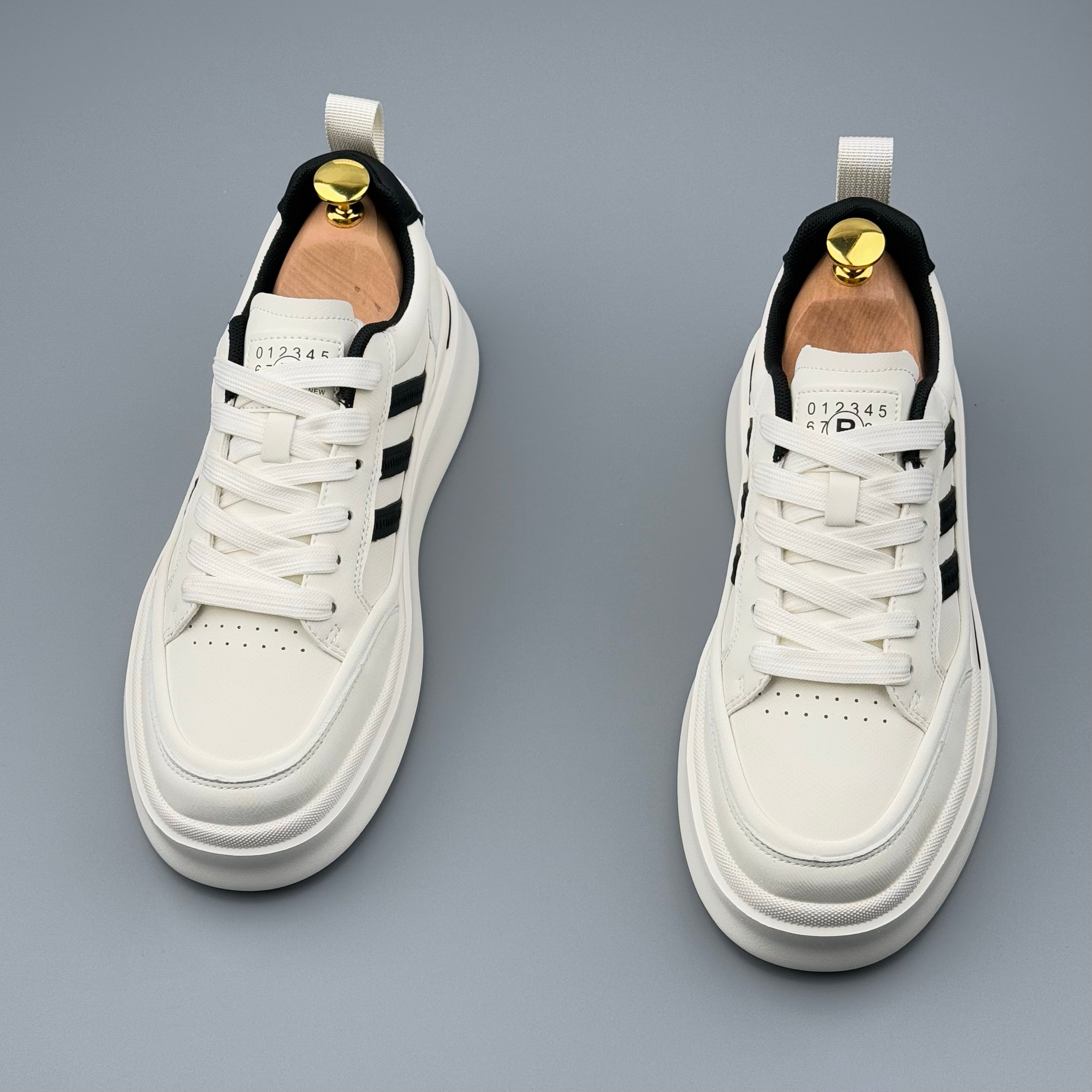 Hybriss BeigeCore Black– Stoff & PU Sneakers