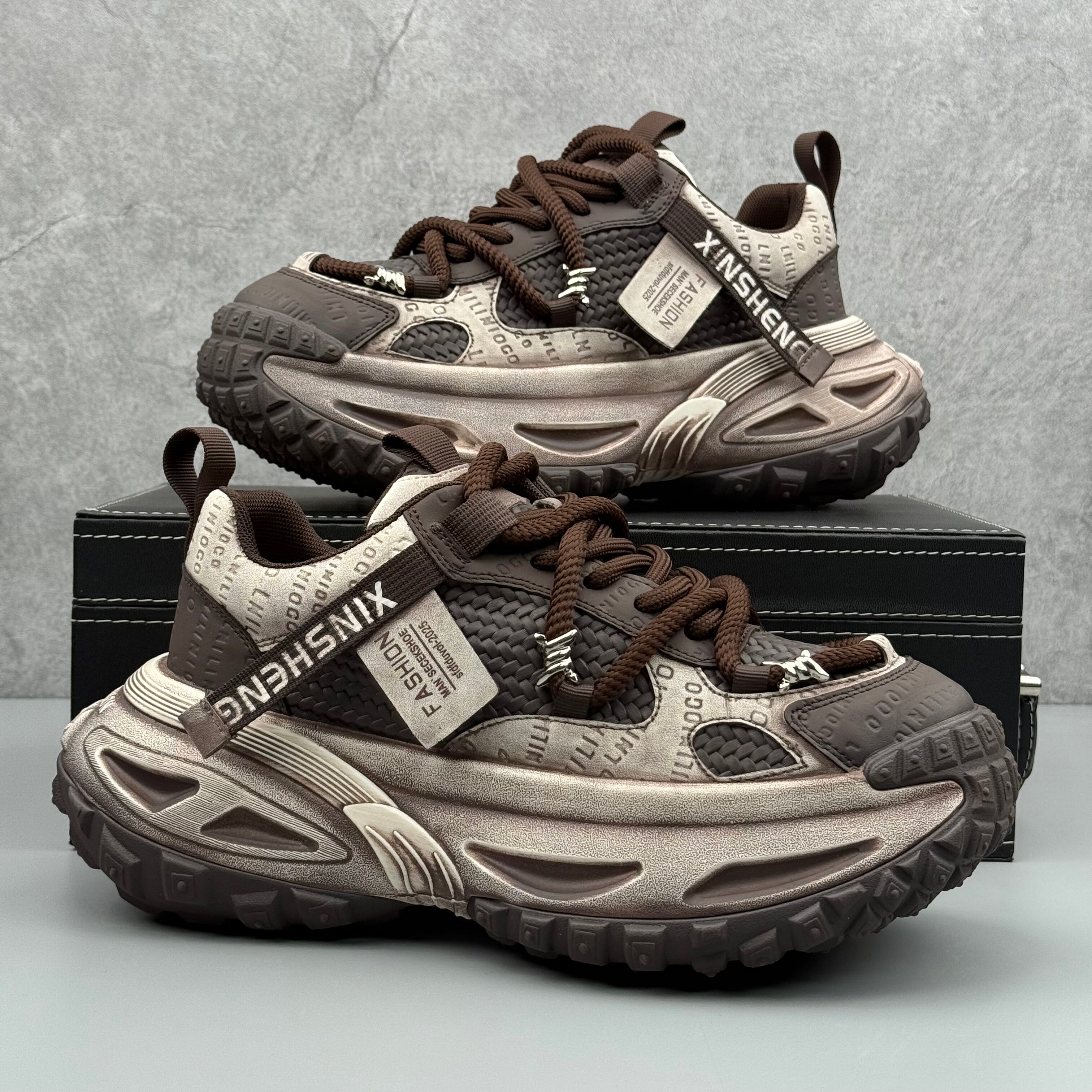 Hybriss RetroCross Brown– Retro Dad Shoes