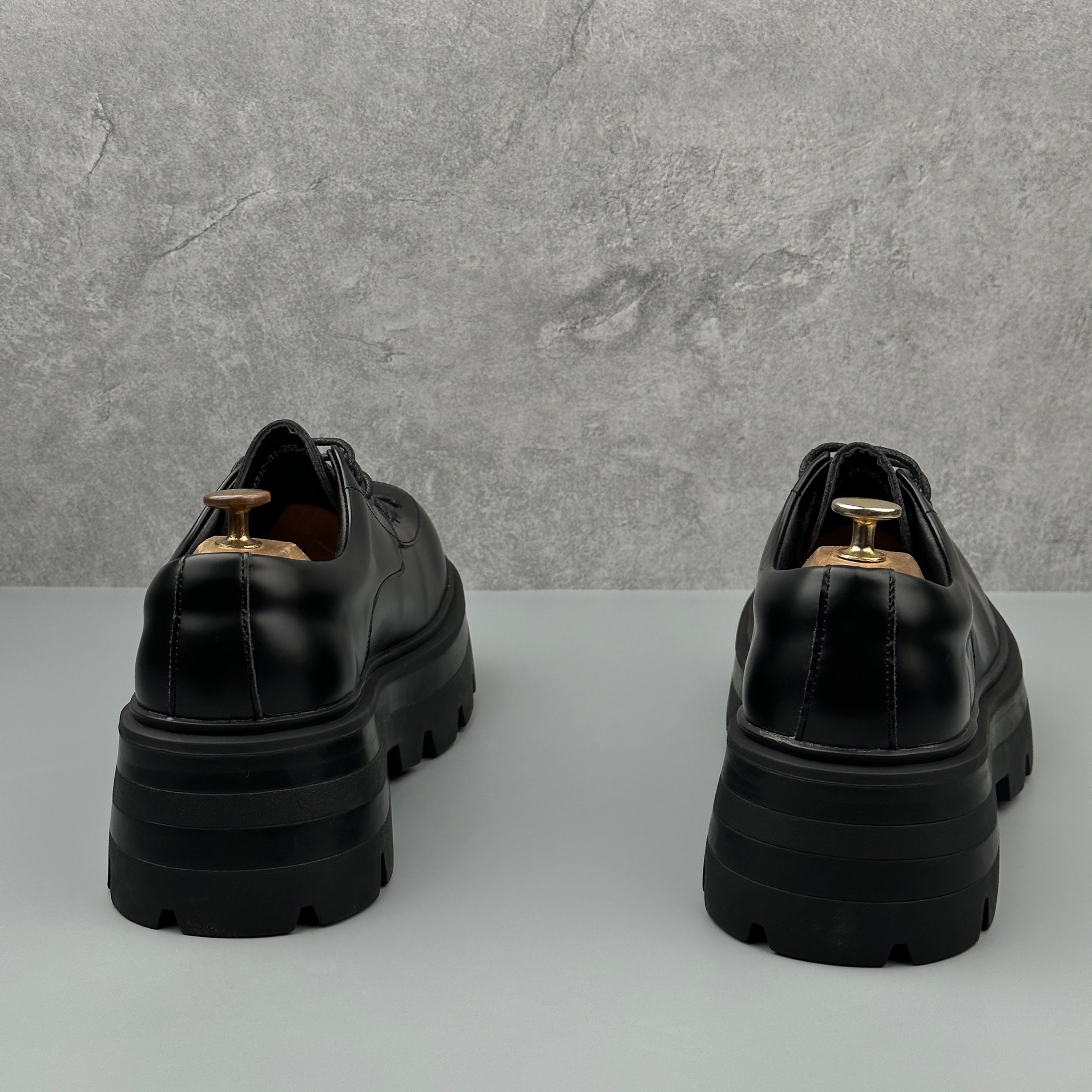 Hybriss Ascend Black– Youth Casual Leather Shoes