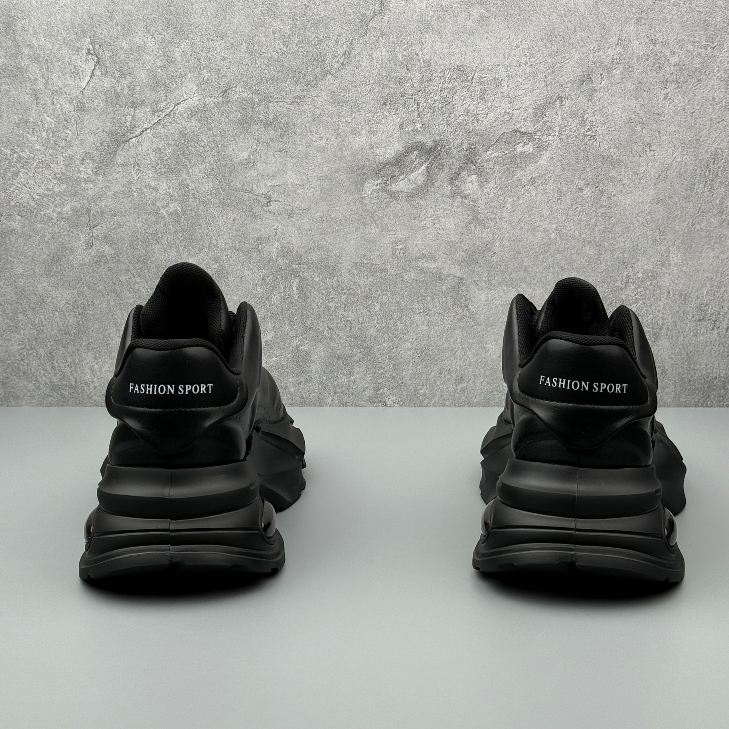 Hybriss MetroMicro Black– Microfiber Sporty Casual Shoes