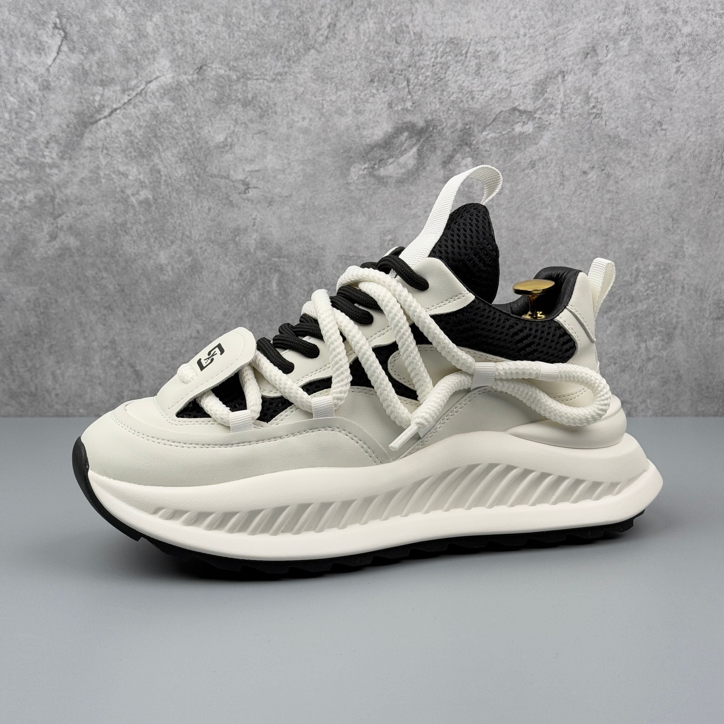 Hybriss UCOC WeaveStep Black White– Men’s Casual Sports Shoes