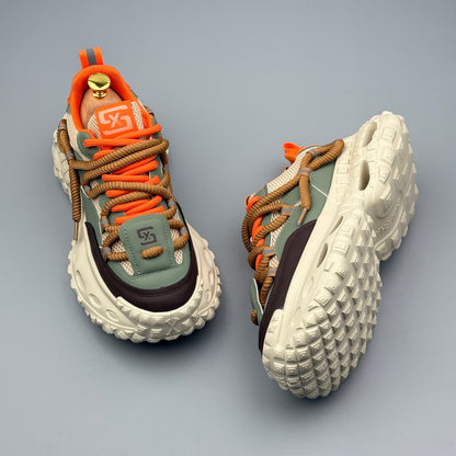 Hybriss Rope-Harness 3D Hollow Chunky Platform Sneaker