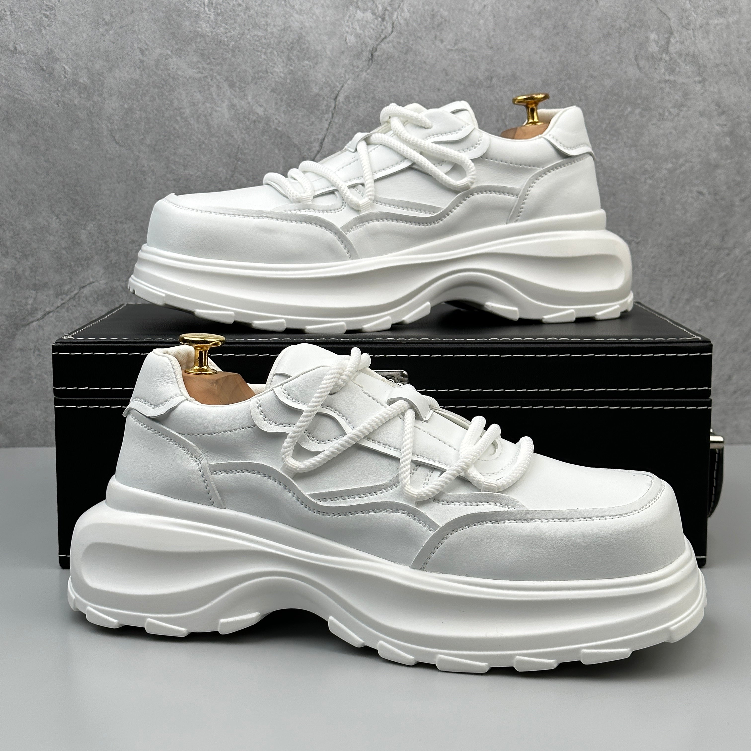 Hybriss Gridstep White– Korean Dad Shoes