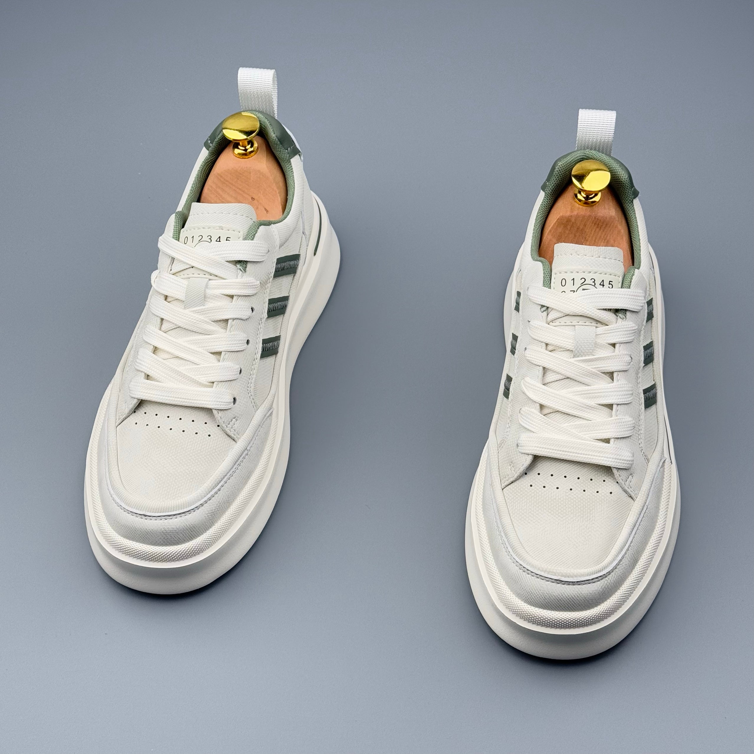 Hybriss BeigeCore Gray– Stoff & PU Sneakers