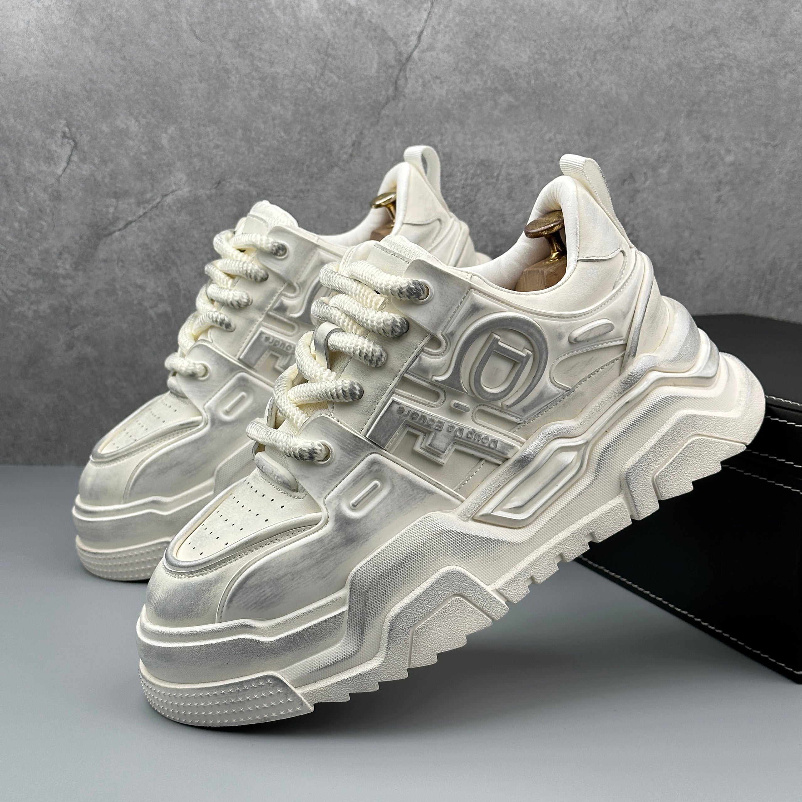 Hybriss Cabuncci StreamLine White– Youth Trend Sneakers