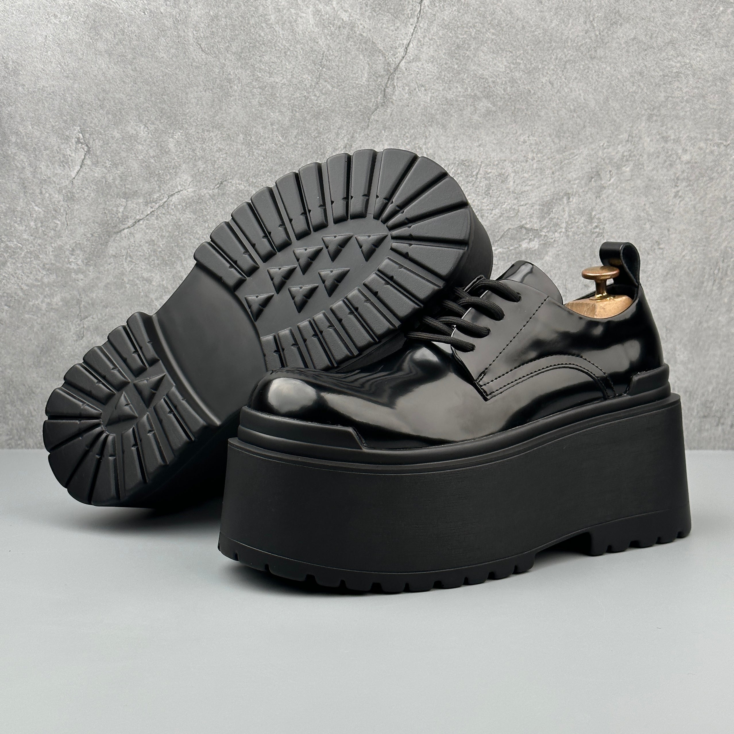 Hybriss Elevate Noir Black– Youth Casual Leather Shoes