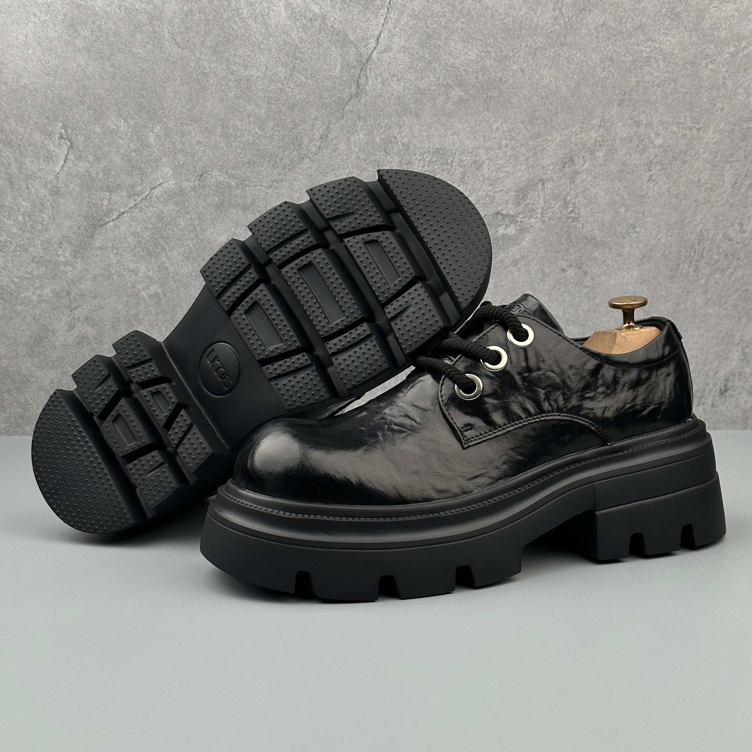 Hybriss Cabuncci Regent Black– British Casual Leather Shoes