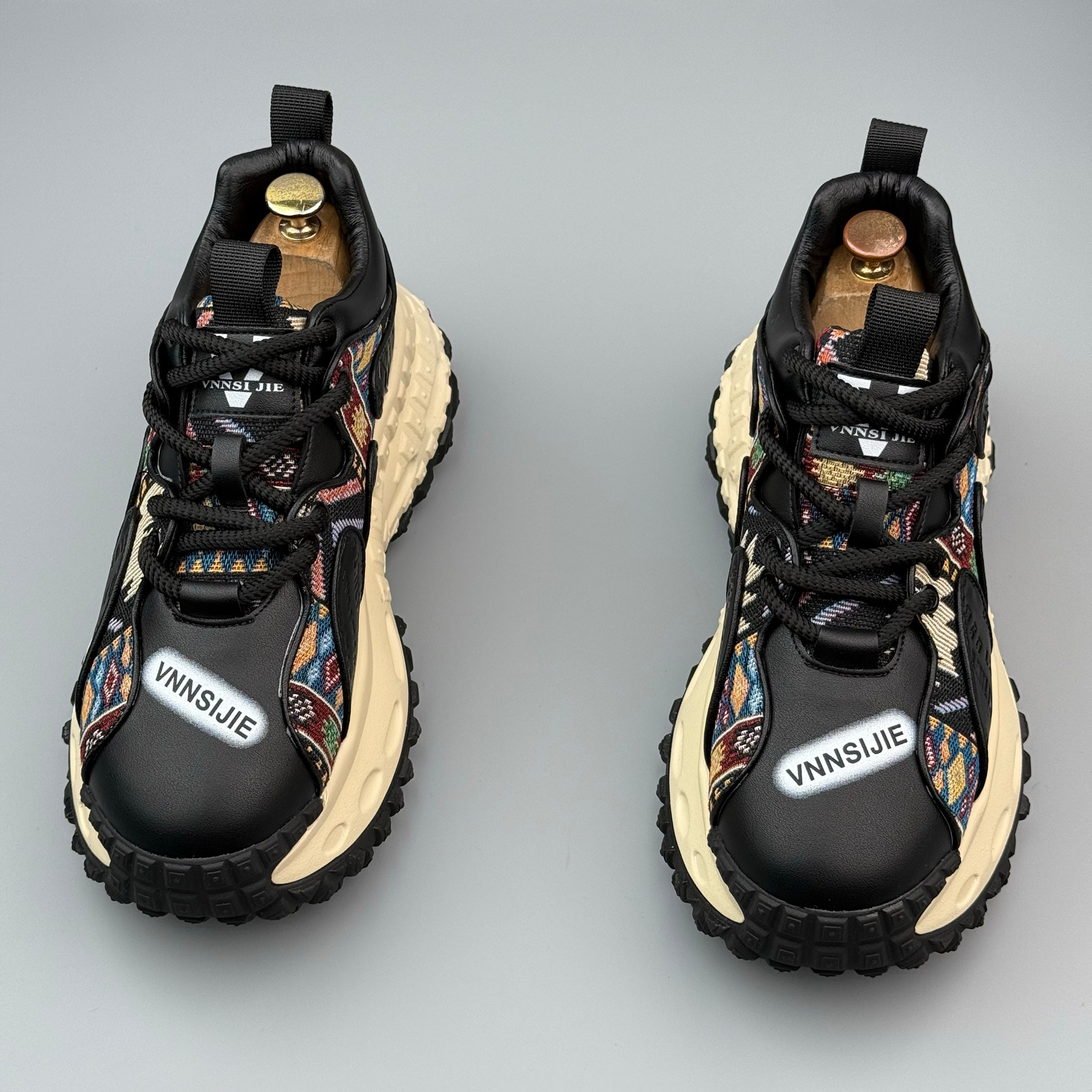 Hybriss Vnnsijie OrchidRise Black– Youth Casual Dad Shoes