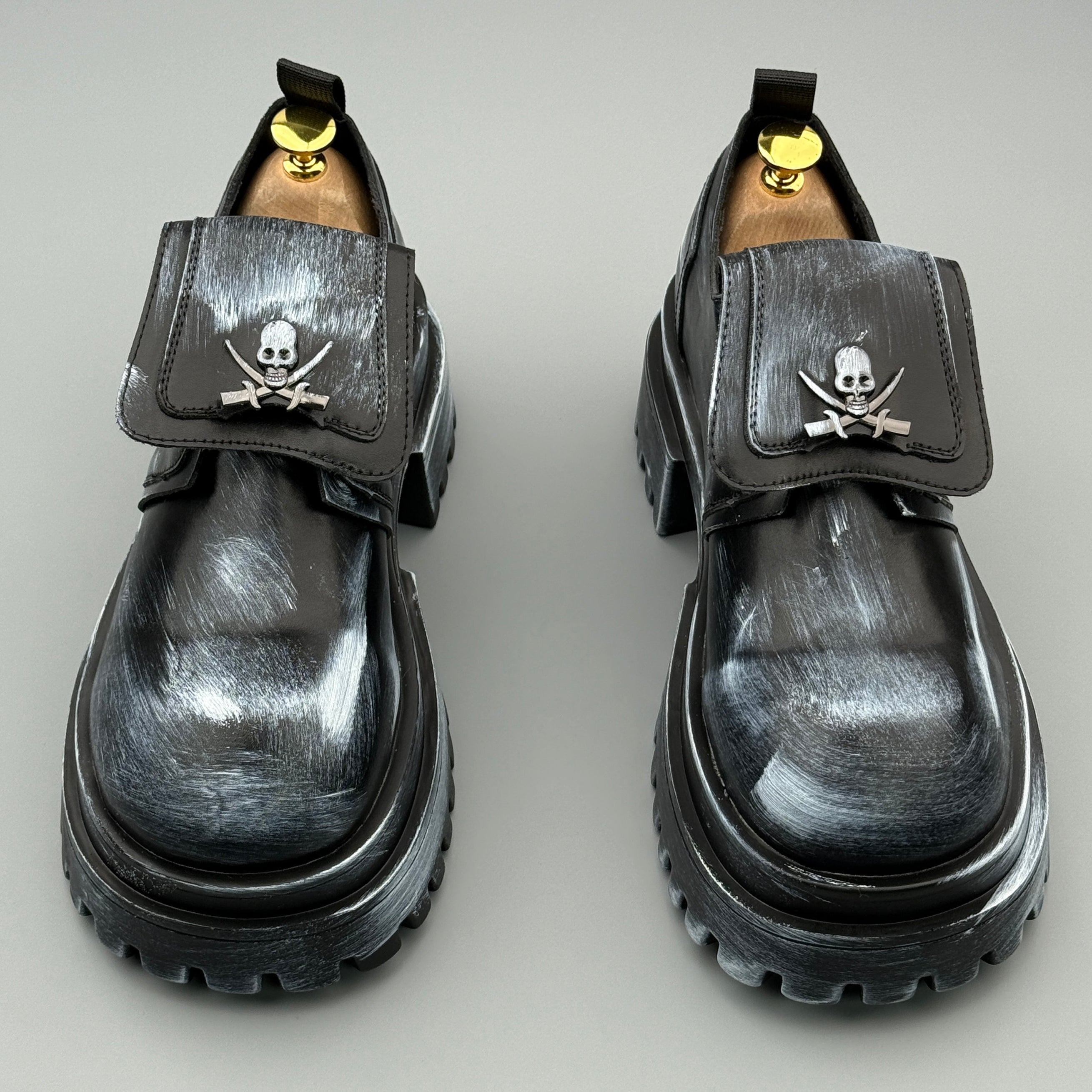 Hybriss Lumin Wipe white– Leisure Casual Leather Shoes