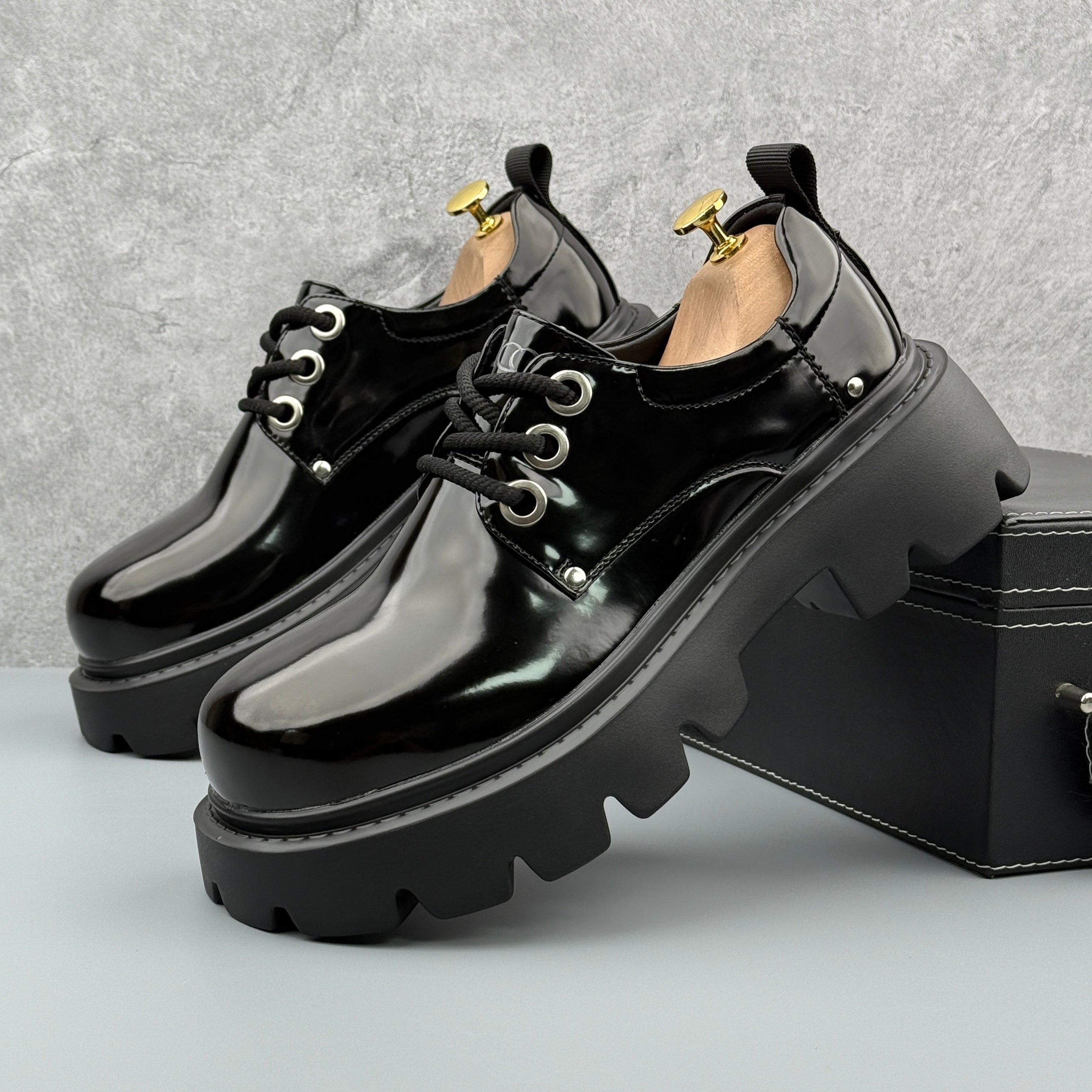 Hybriss Britannia Black– British Casual Leather Shoes