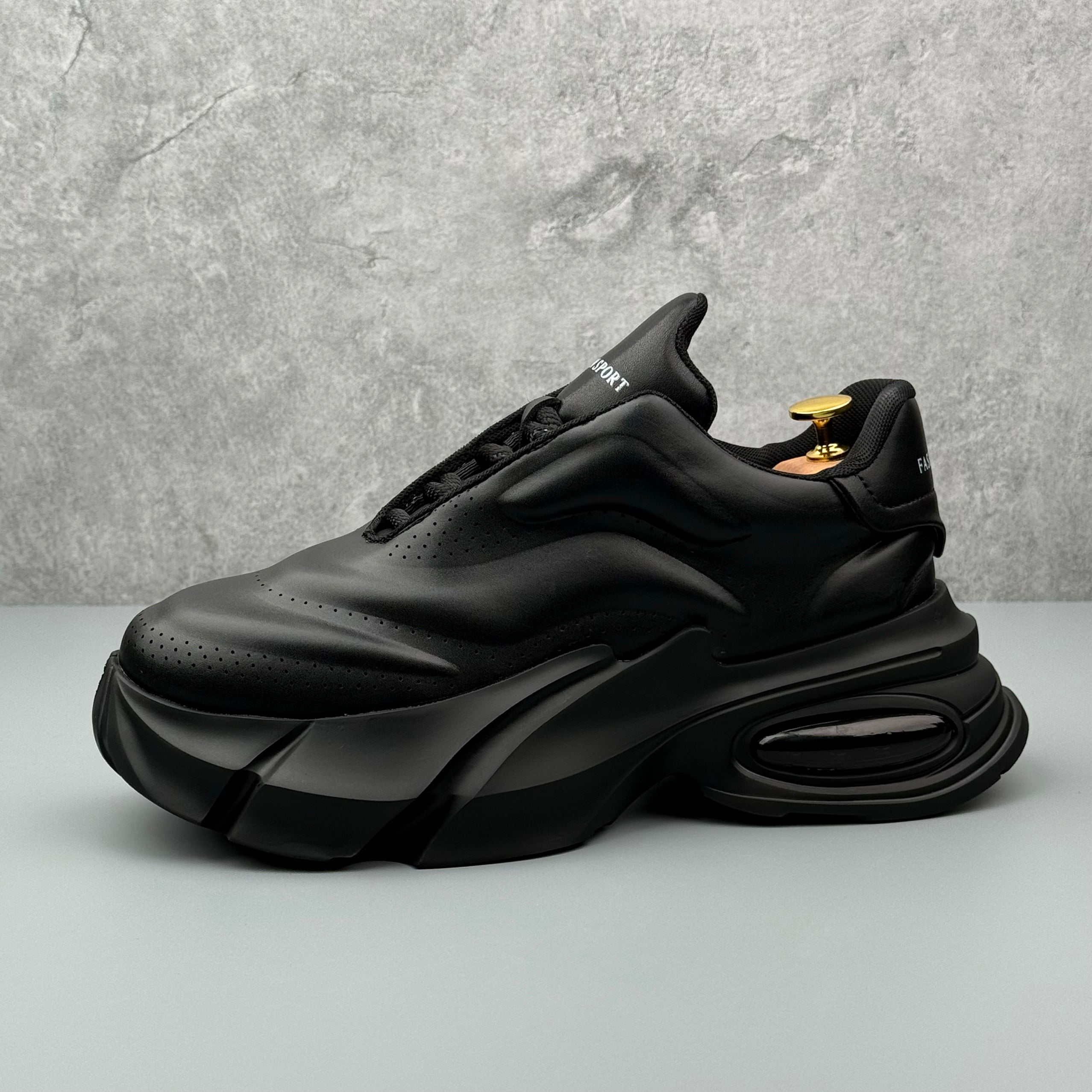 Hybriss MetroMicro Black– Microfiber Sporty Casual Shoes