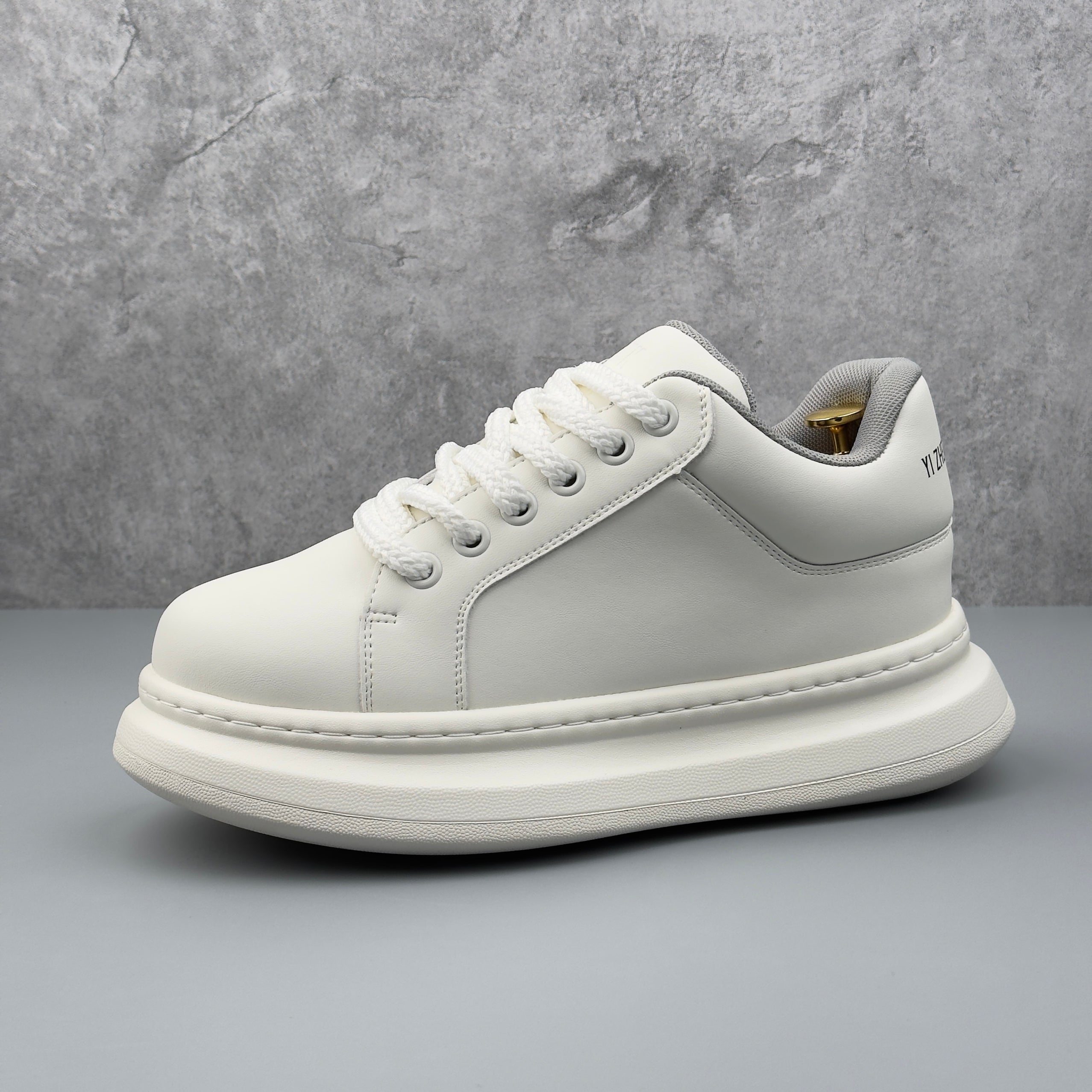 Hybriss SimpleCore – PU & Mikrofaserleder White Shoes