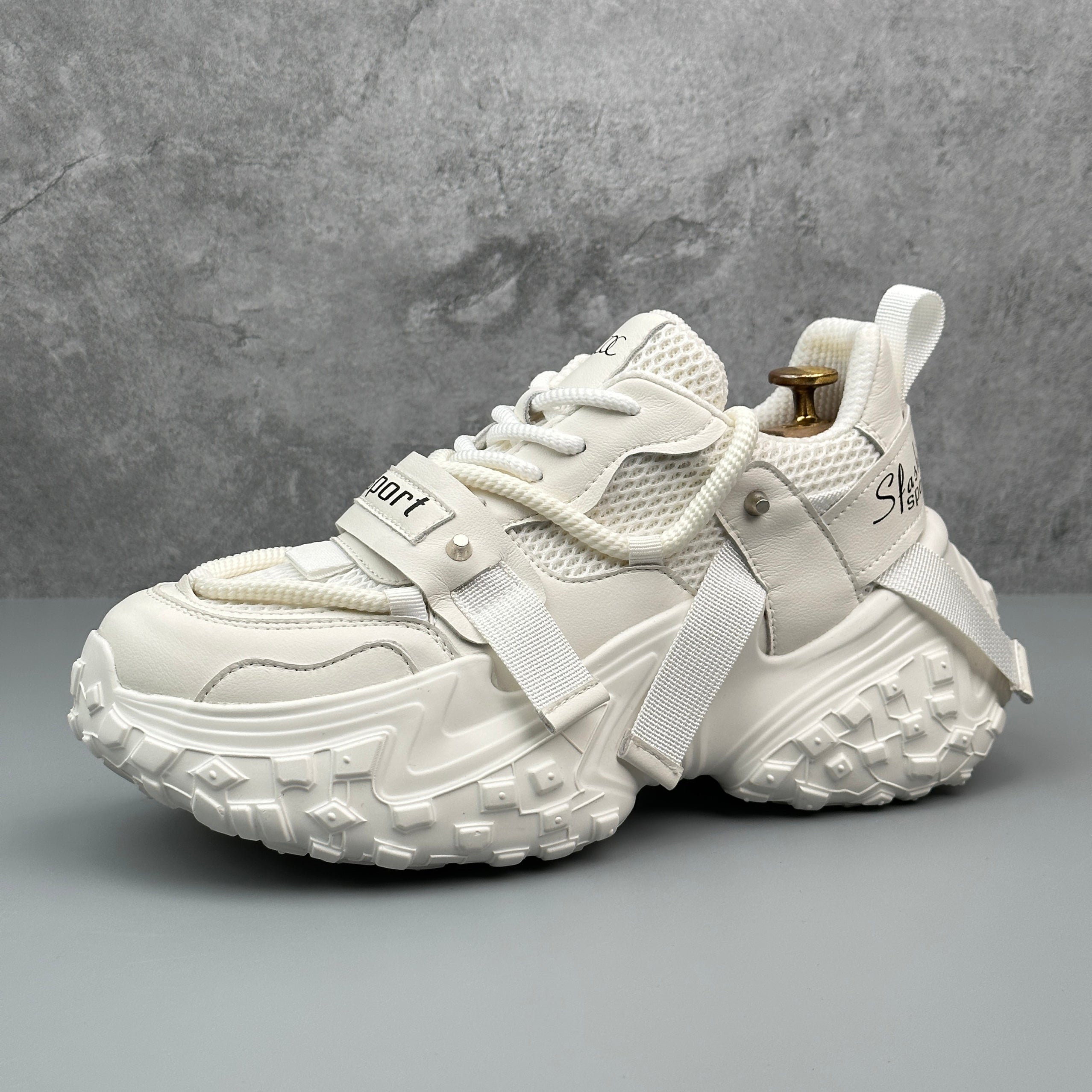 Hybriss Cabuncci WeaveLift White– Youth Dad Shoes