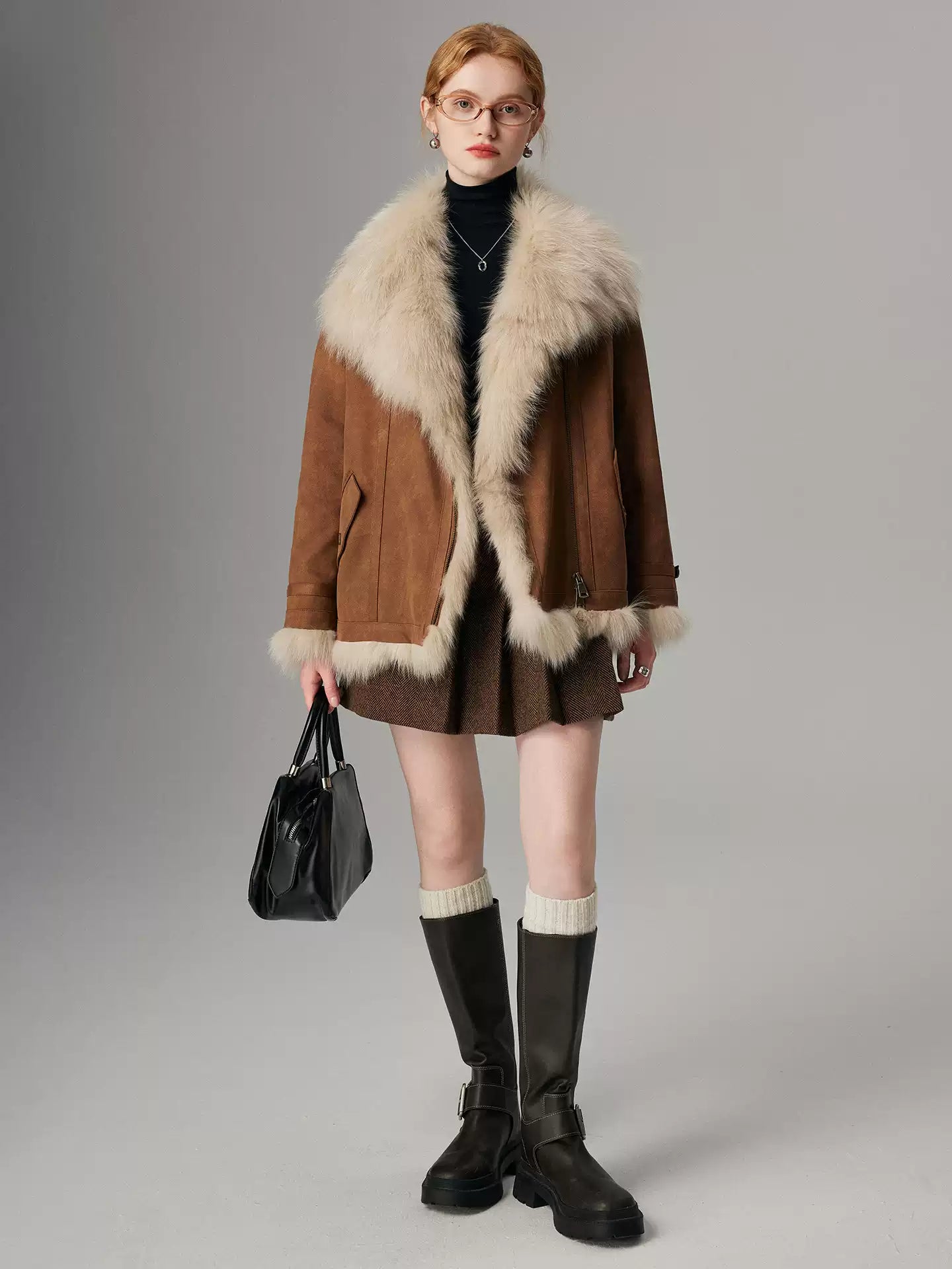 Hybriss "The Sovereign" Masterpiece: Gänsedaune & Full-Trim Pelz | Chocolate