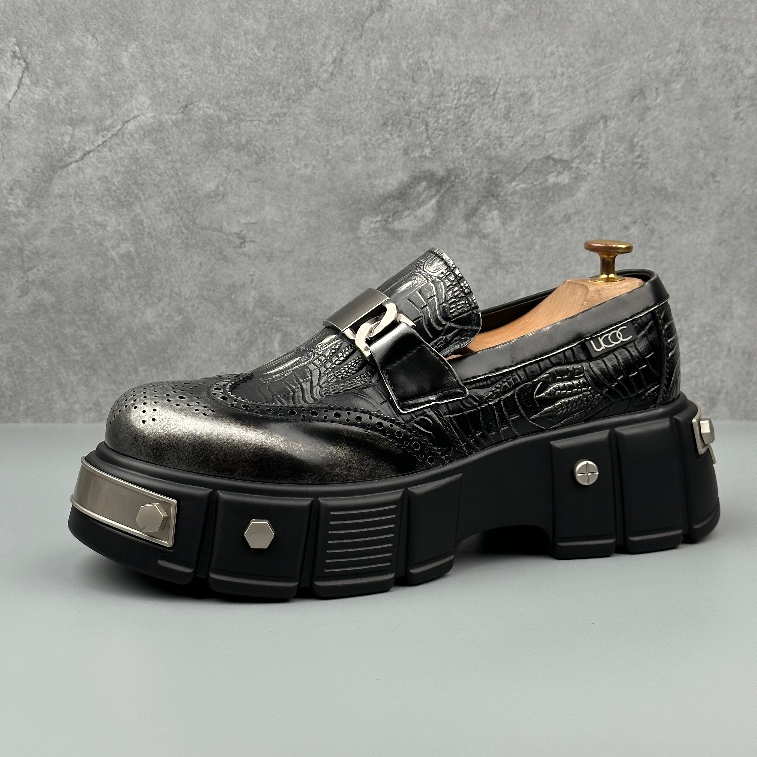 Hybriss Crestmore Bronze Silver– British Casual Leather Shoes