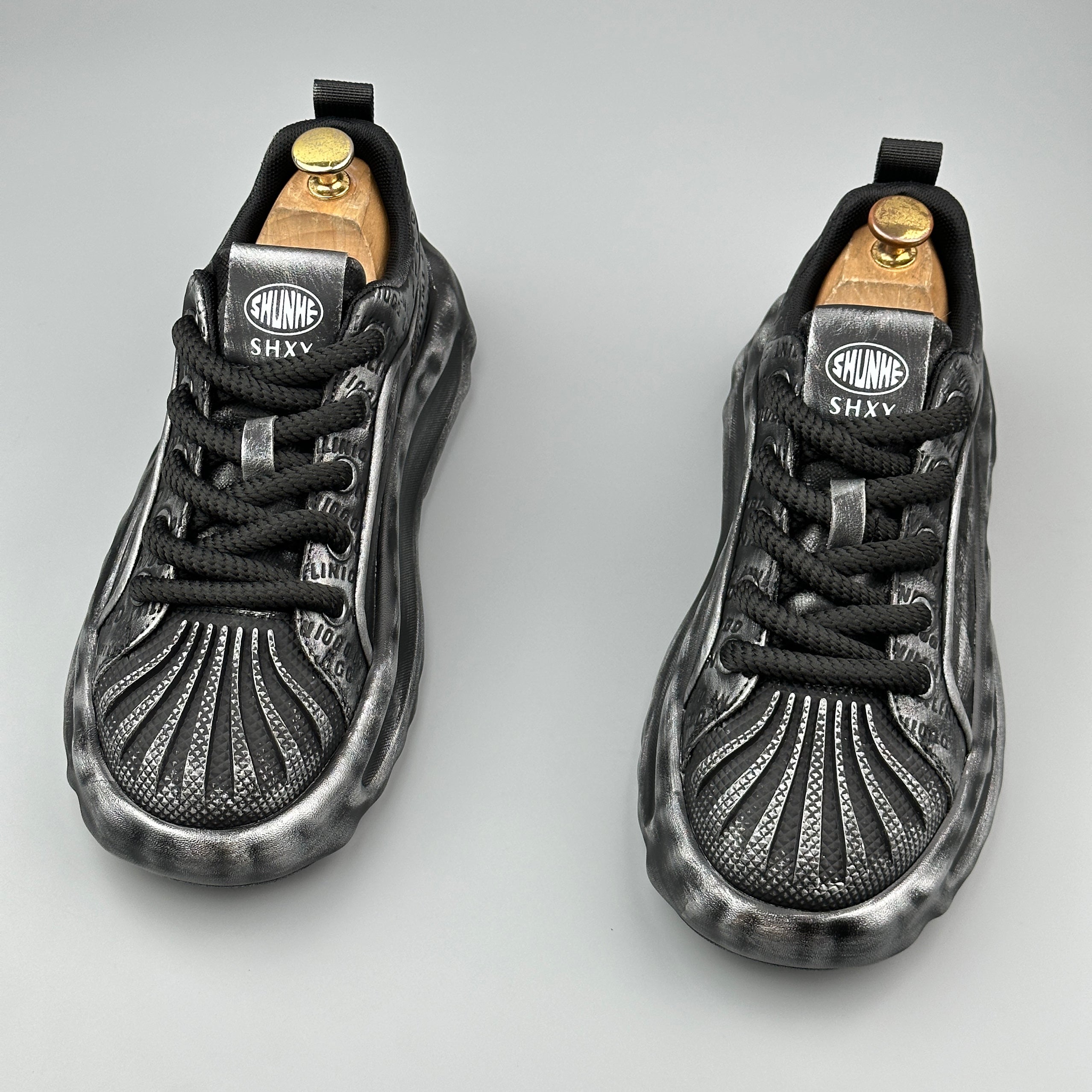 Hybriss RetroBreath Black– Youth Sports Casual Shoes